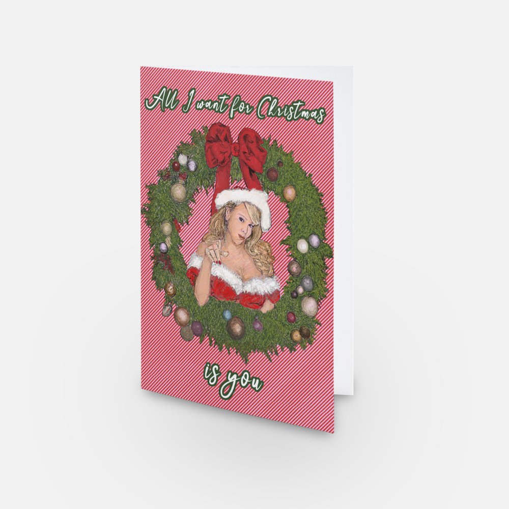 baby all i want for Christmas is you card