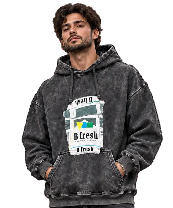 Cigarette Pack Hoodie- Charcoal