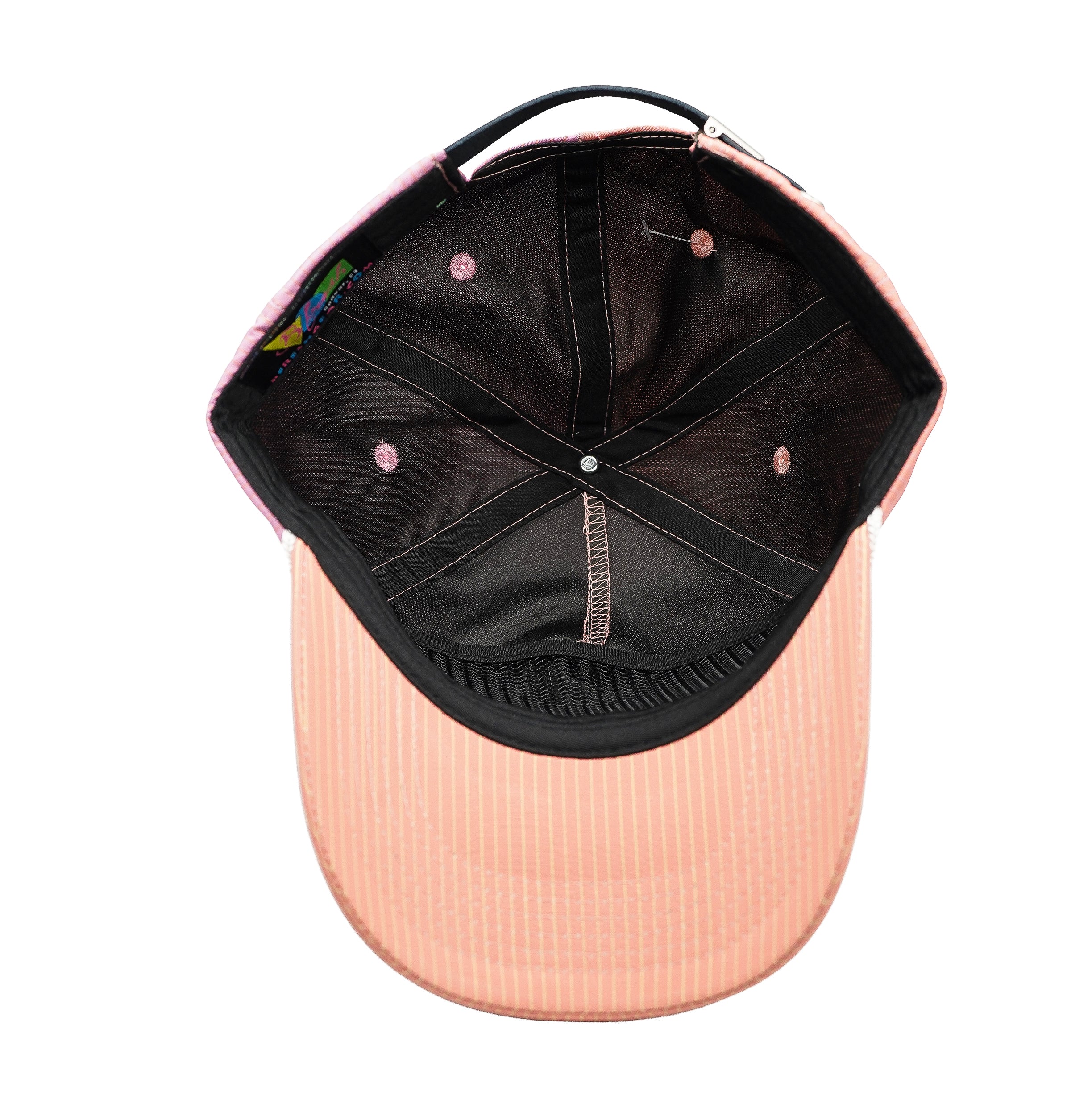 Pink cap with black interior 