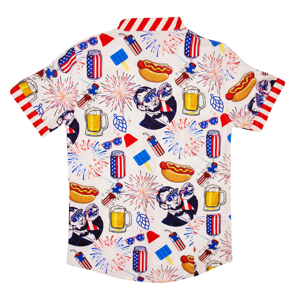 Abe Drinkin’ 4th of July Party Shirt - Stretch