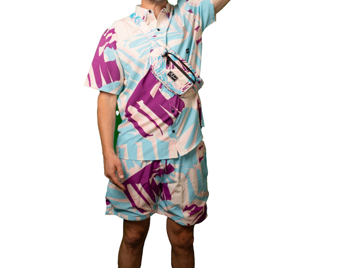 Abstract 90&#39;s style loung shorts