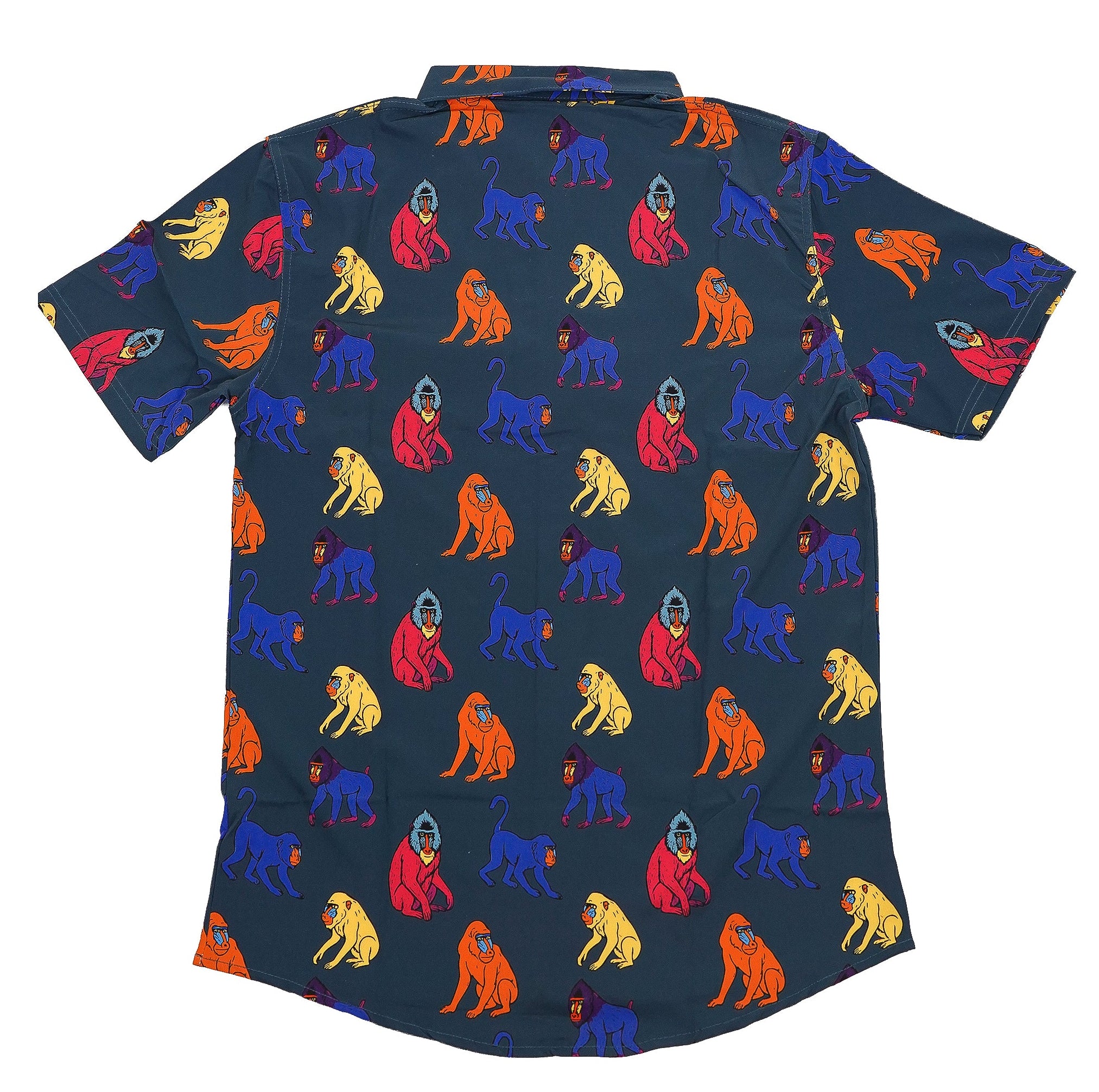 Colorful mandrils covered in pattern 