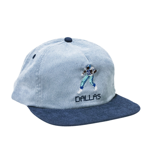 Tecmo Emmitt Smith Retro 8bit Corduroy Silver Blue Footballl Vintage Hat. B Fresh Gear.
