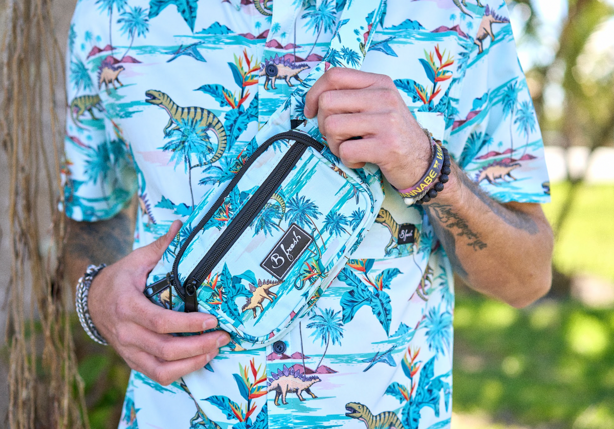 dinosaur print fanny pack 