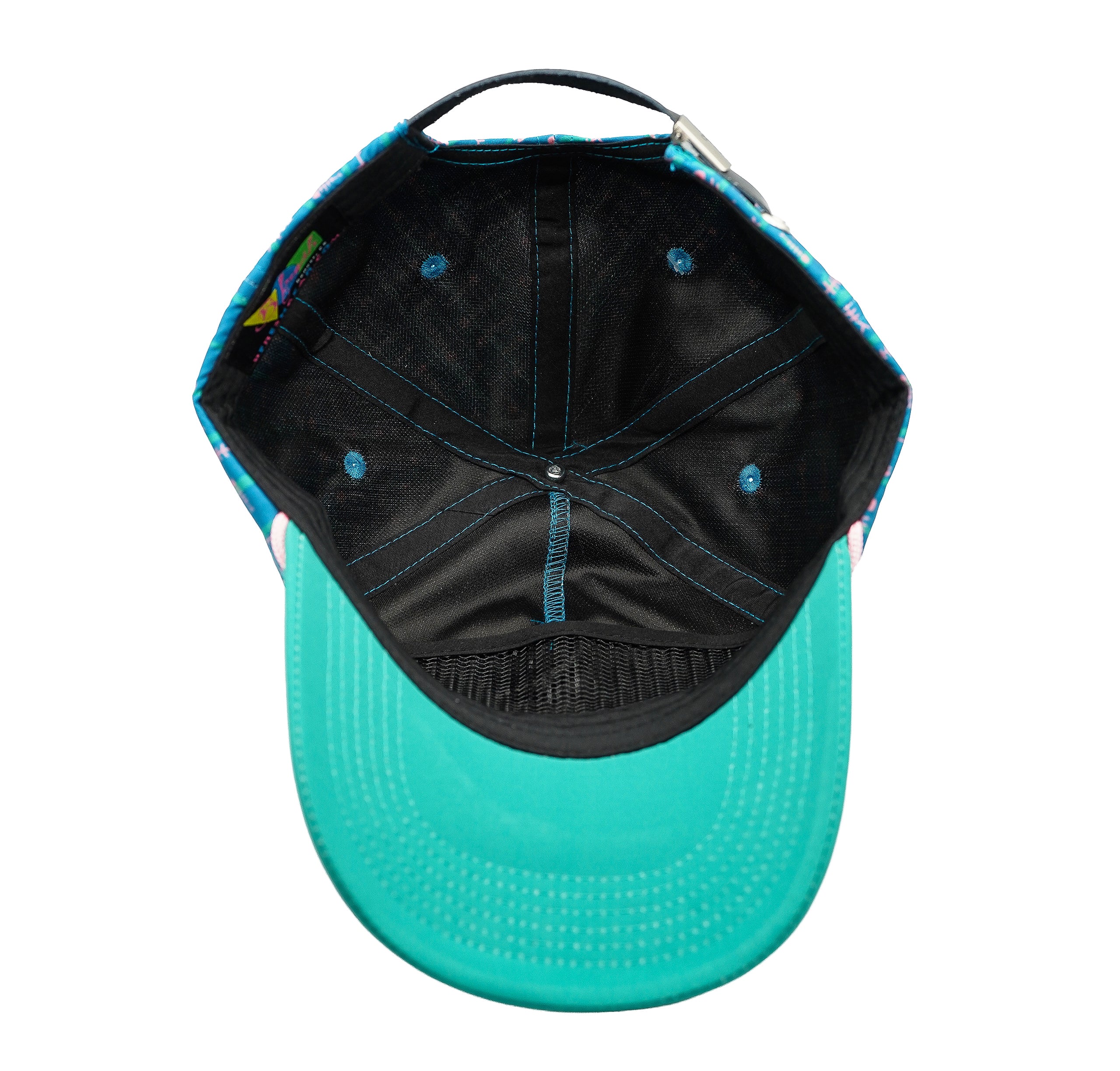 Teal cap with black interior