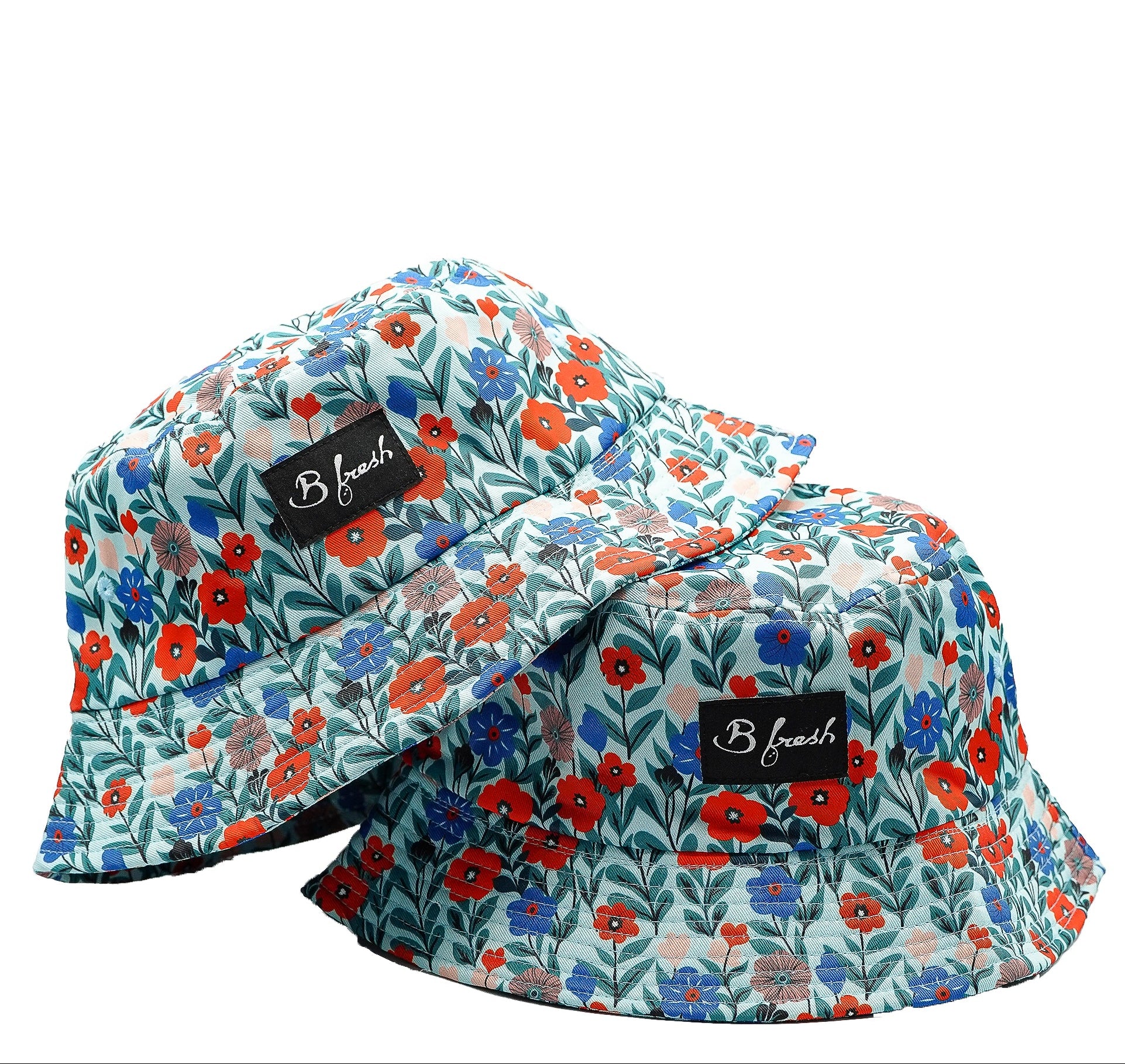 Floral patterned reversible bucket hat 
