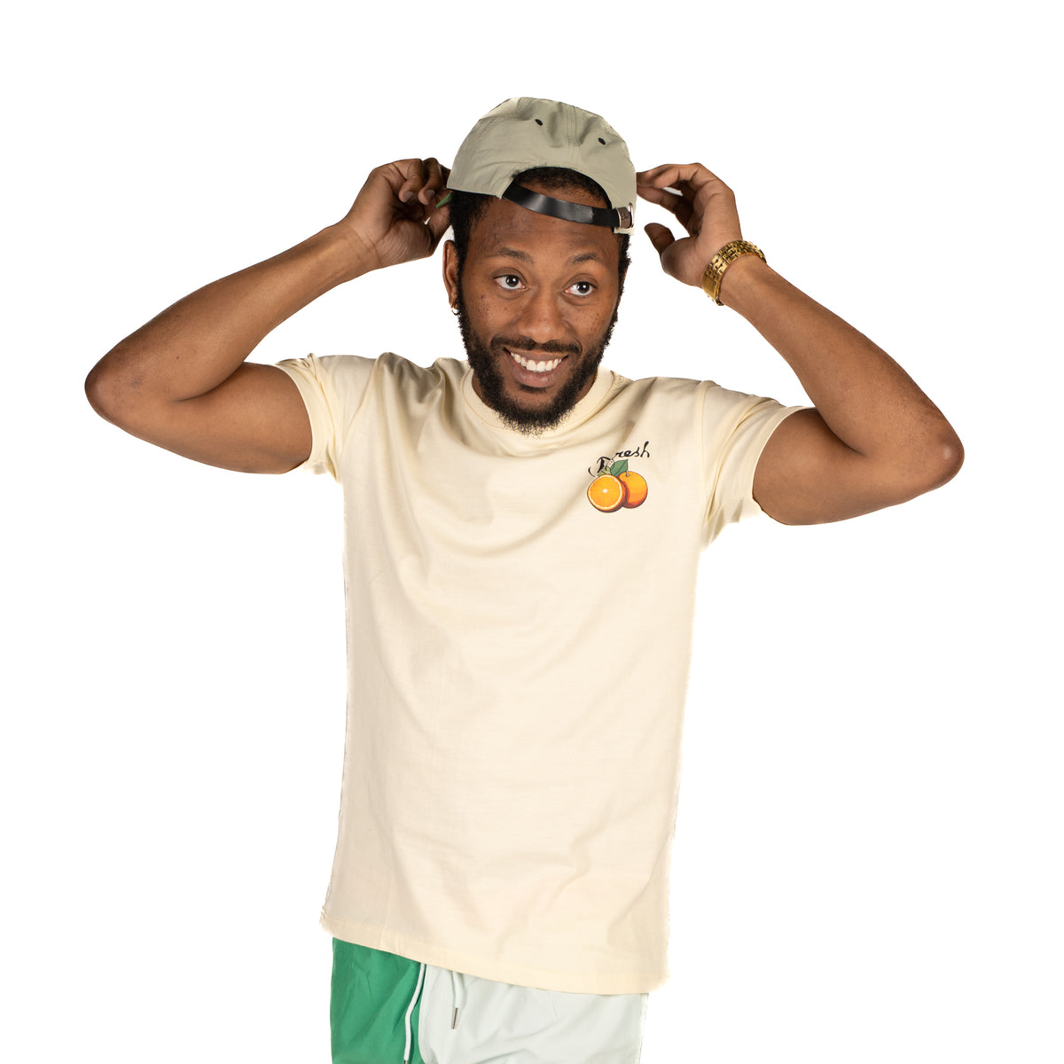 retro orange and skull print t-shirt