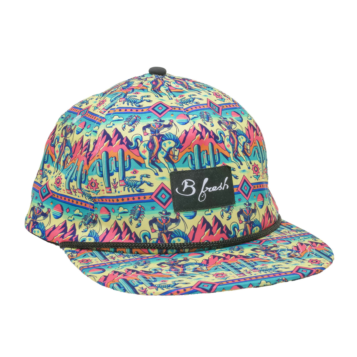 western print nylon hat