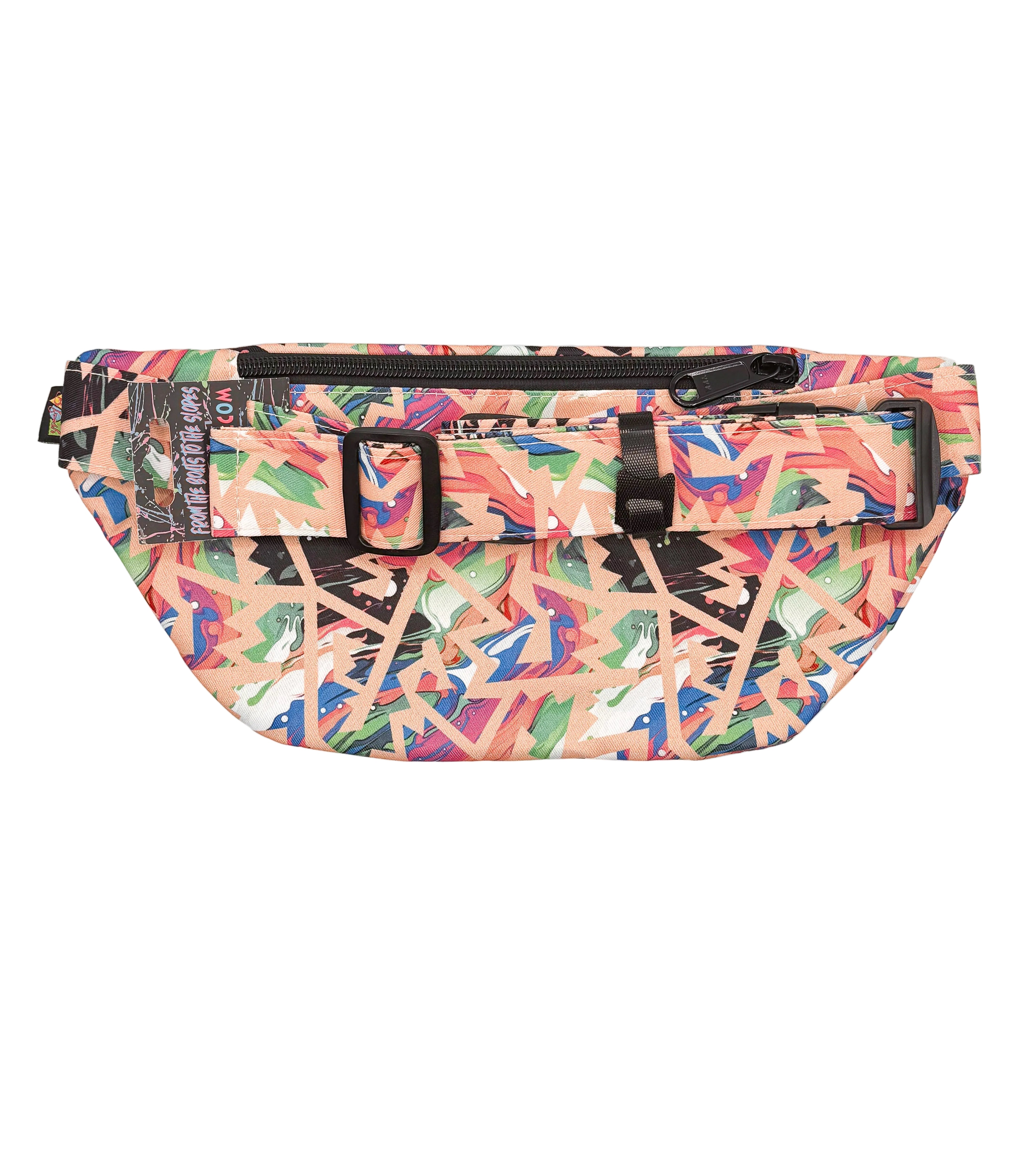 Colorful and abstract patterned waist bag 