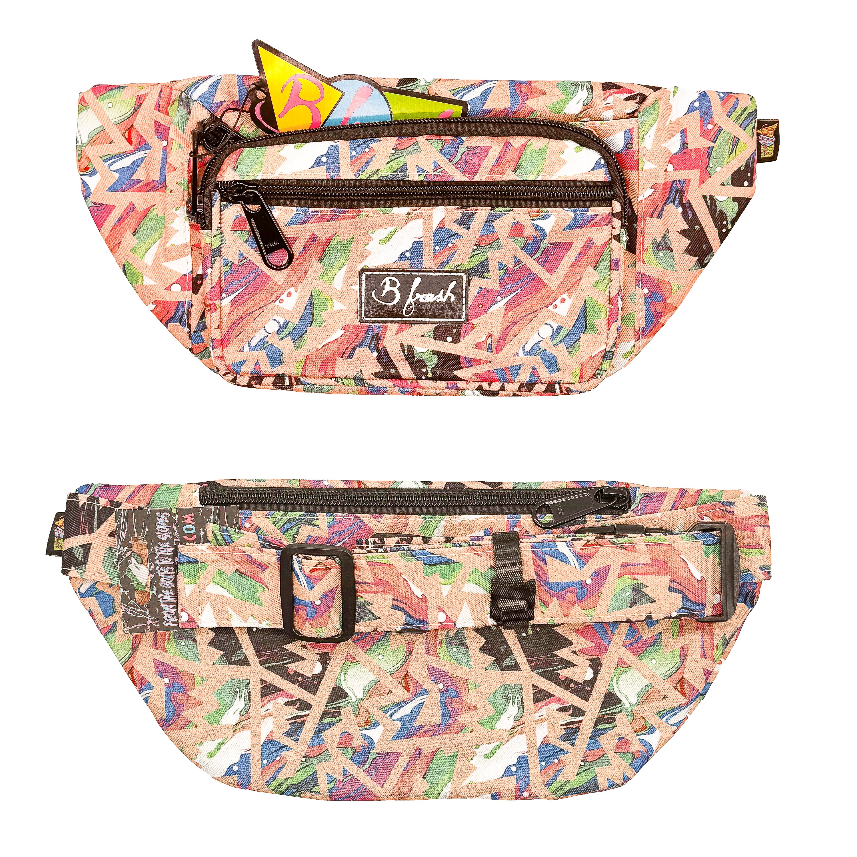 Colorful patterned waist bag 