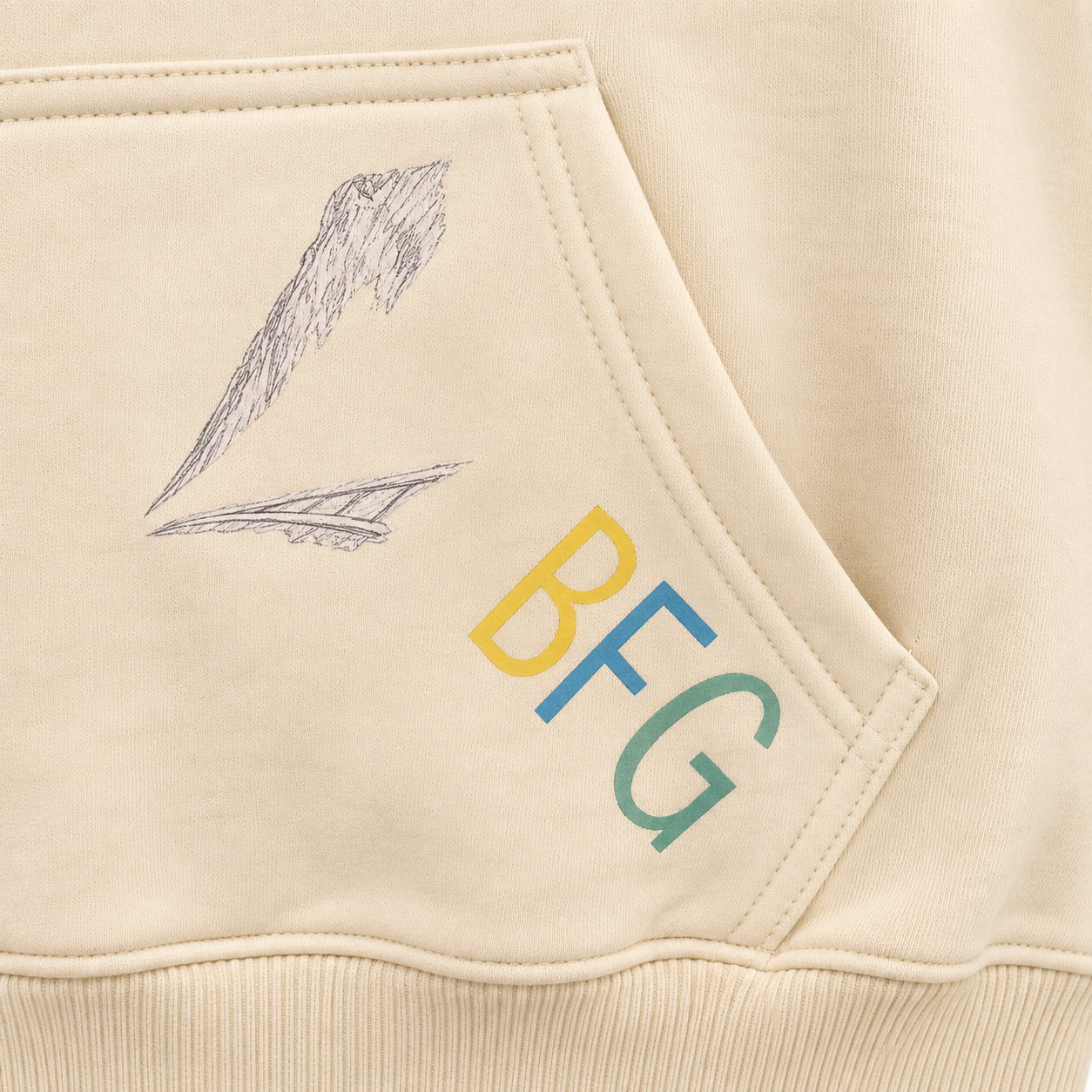 Ski Hoodie Papyrus by B Fresh Gear, view 4