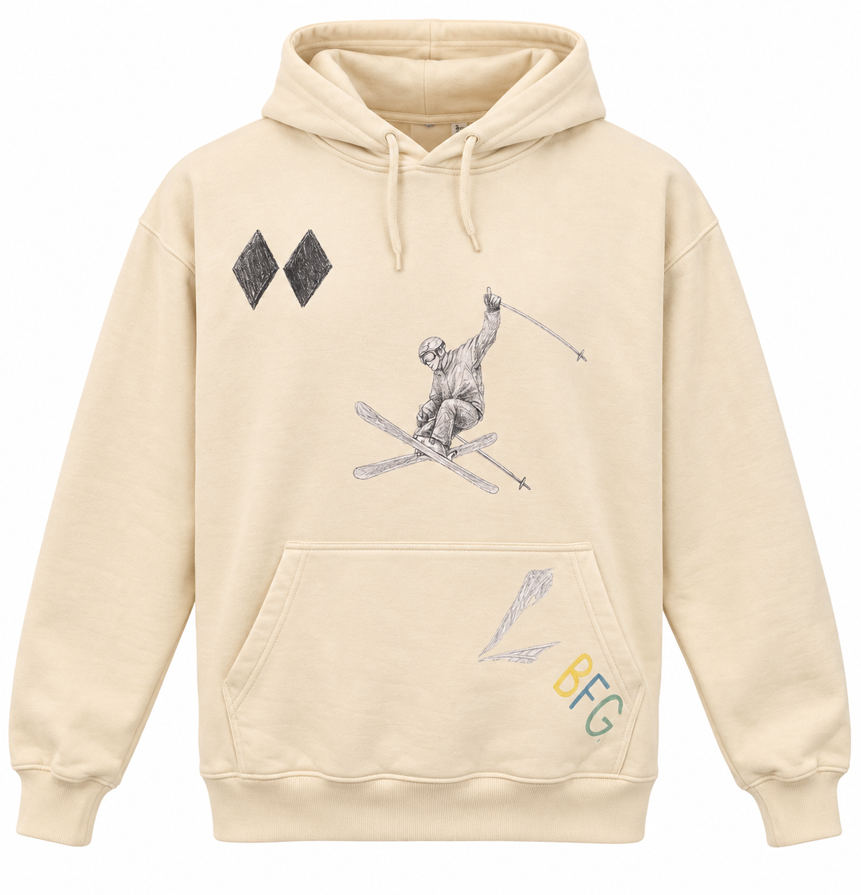 Ski Hoodie Papyrus by B Fresh Gear