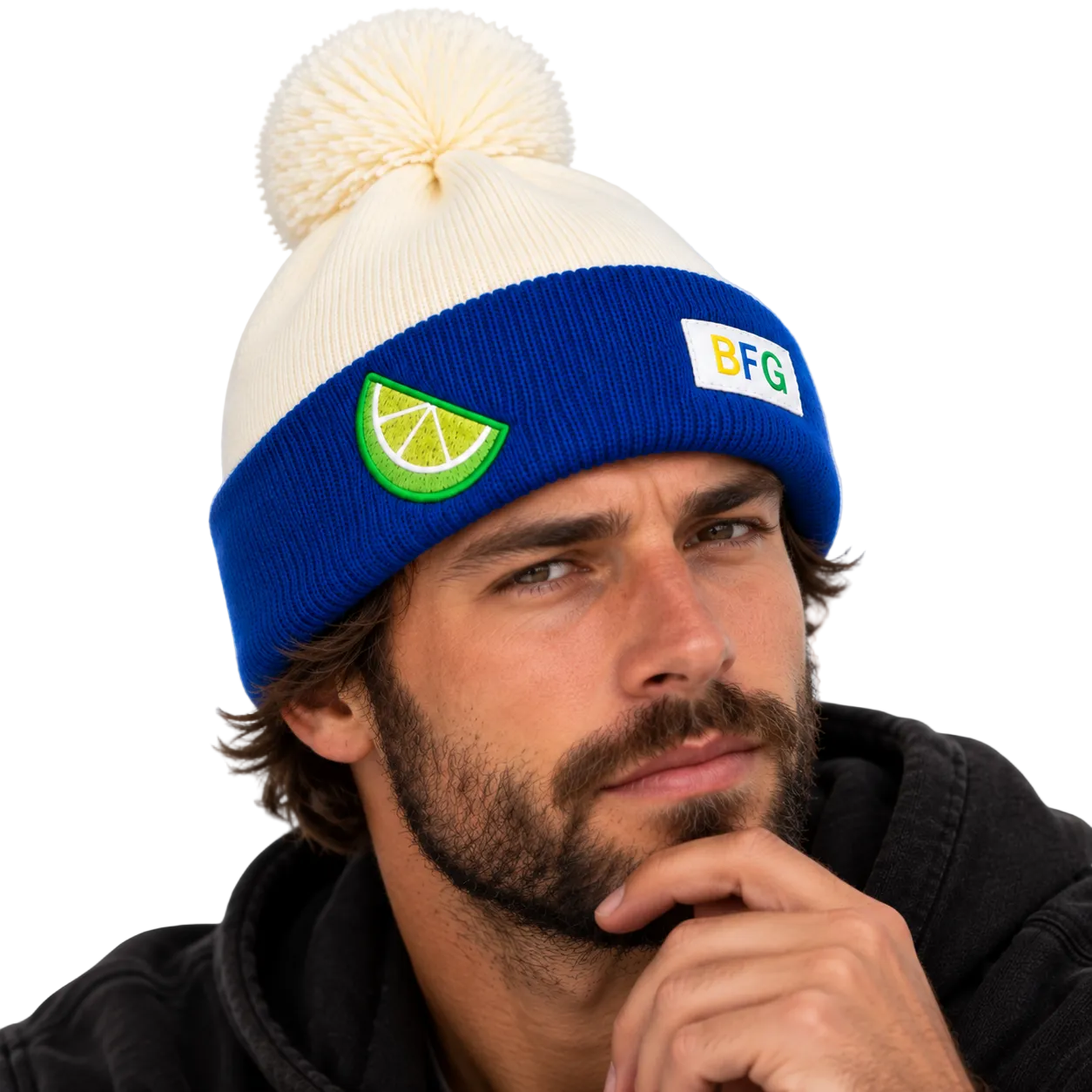Lime- Beanie Blue