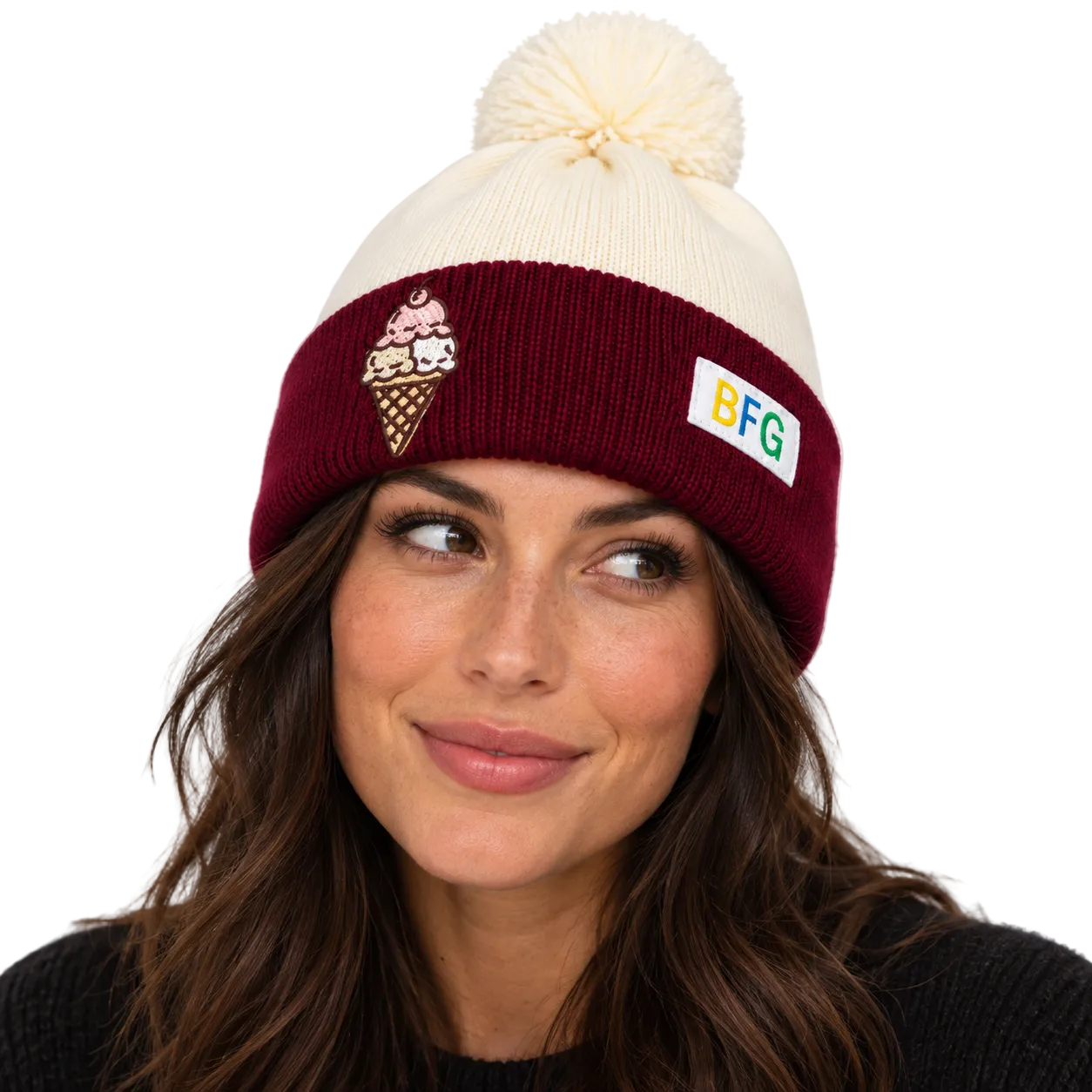 Ice Cream- Beanie Maroon
