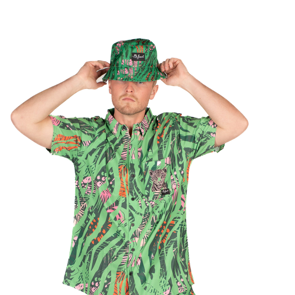 leopard embossed bucket hat