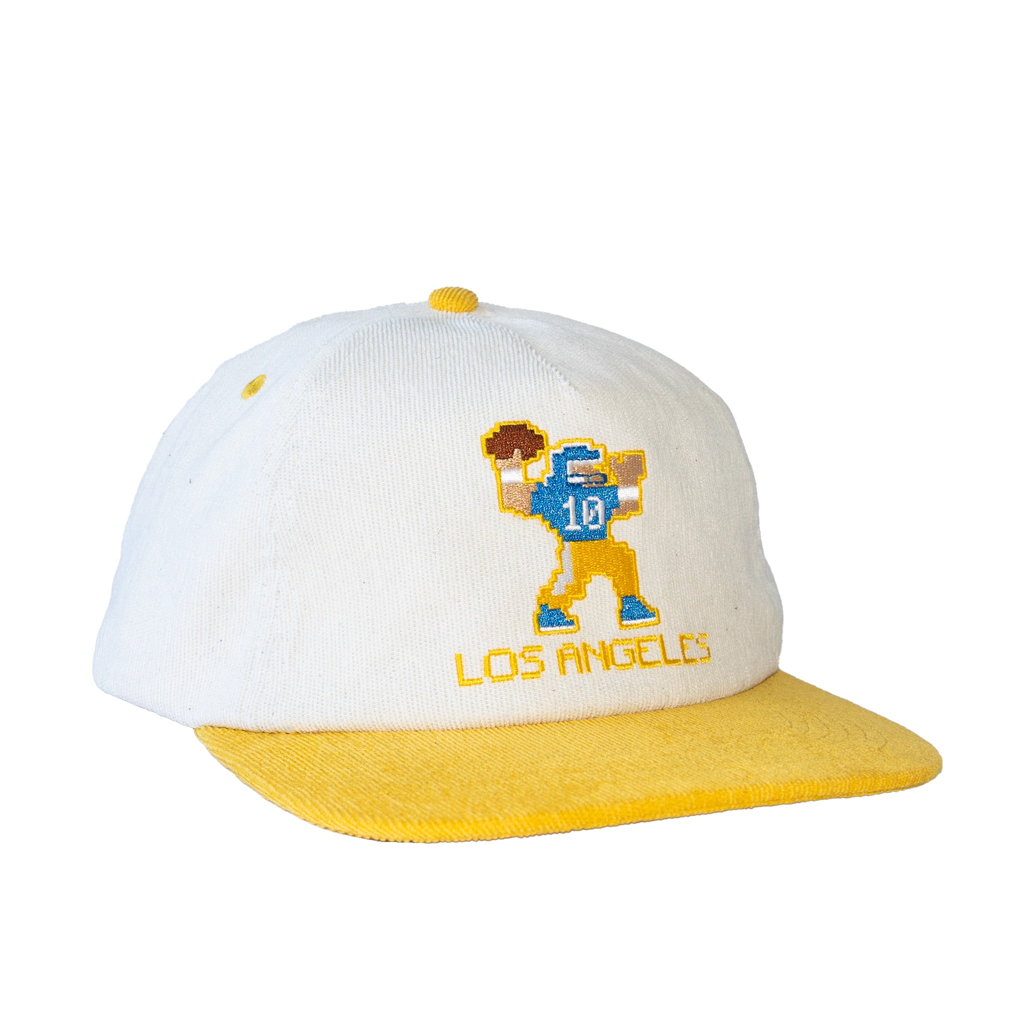 yellow and white Los Angeles Football team Hat sports
