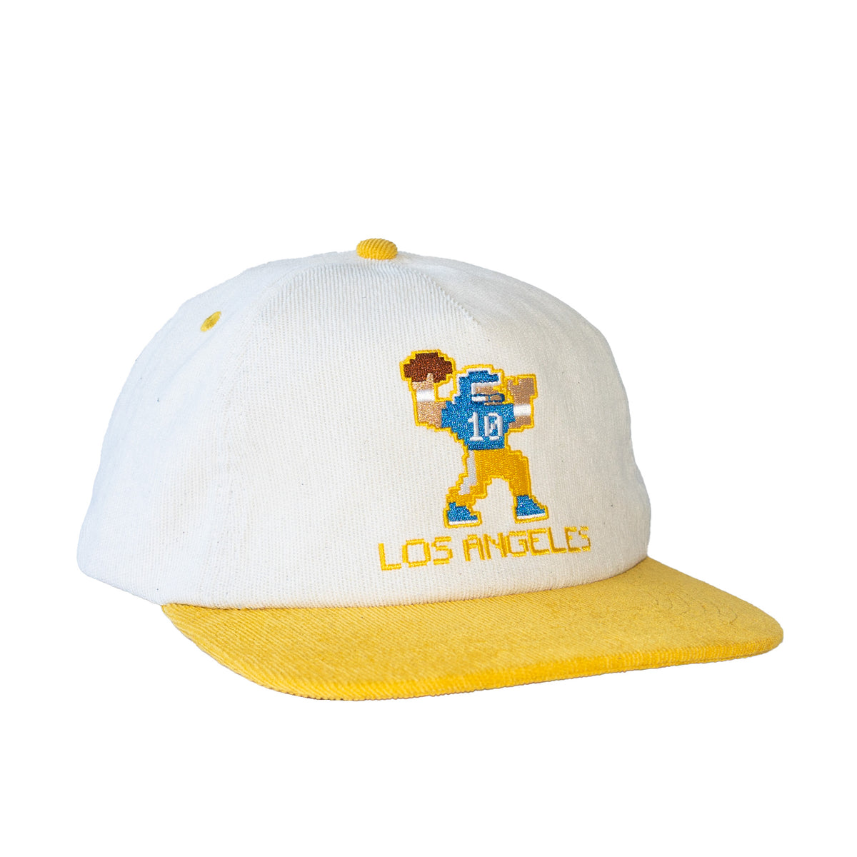 yellow and white Los Angeles Football team Hat sports
