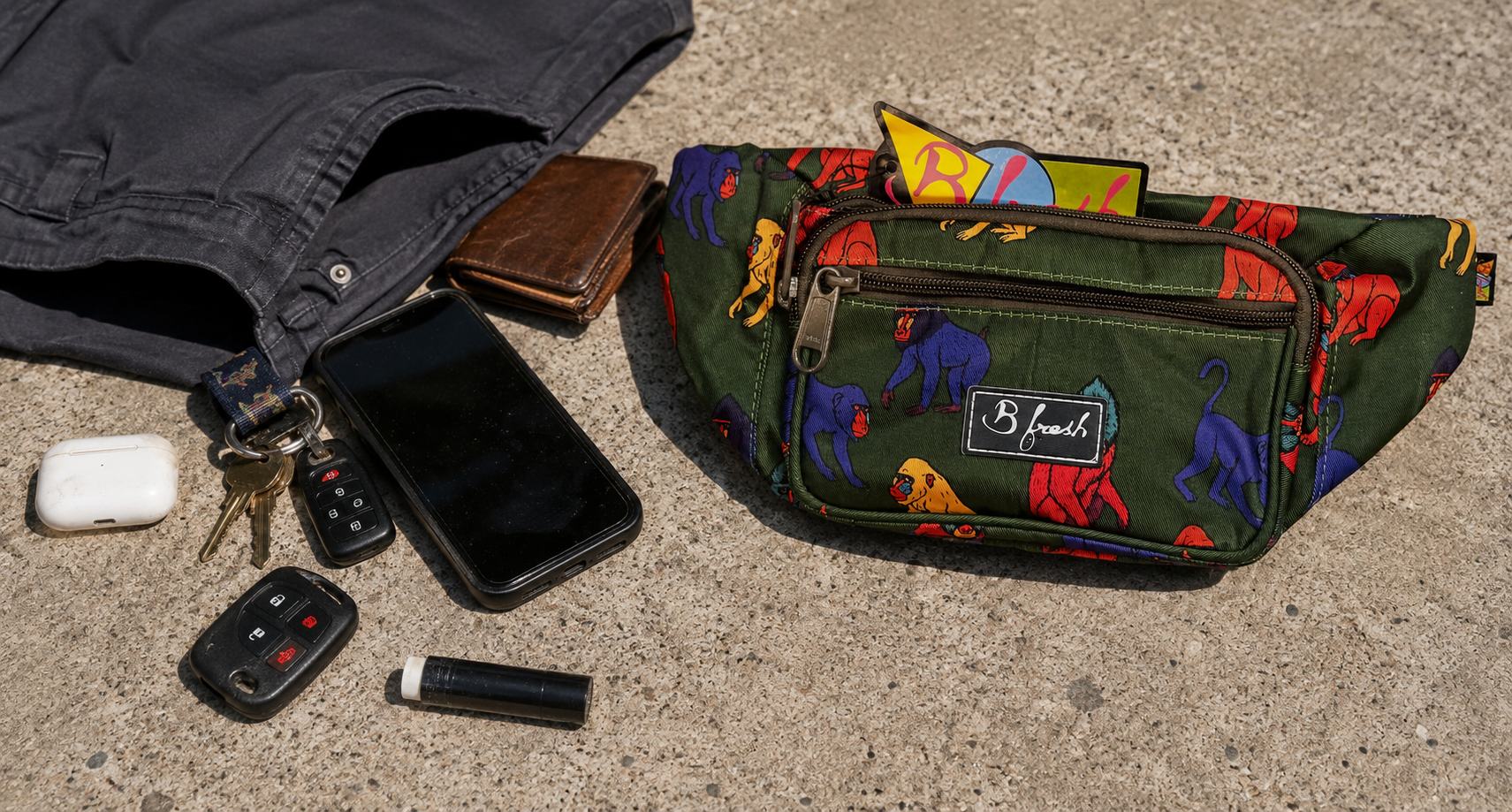 Manic Mandrills - Retro Fanny Pack