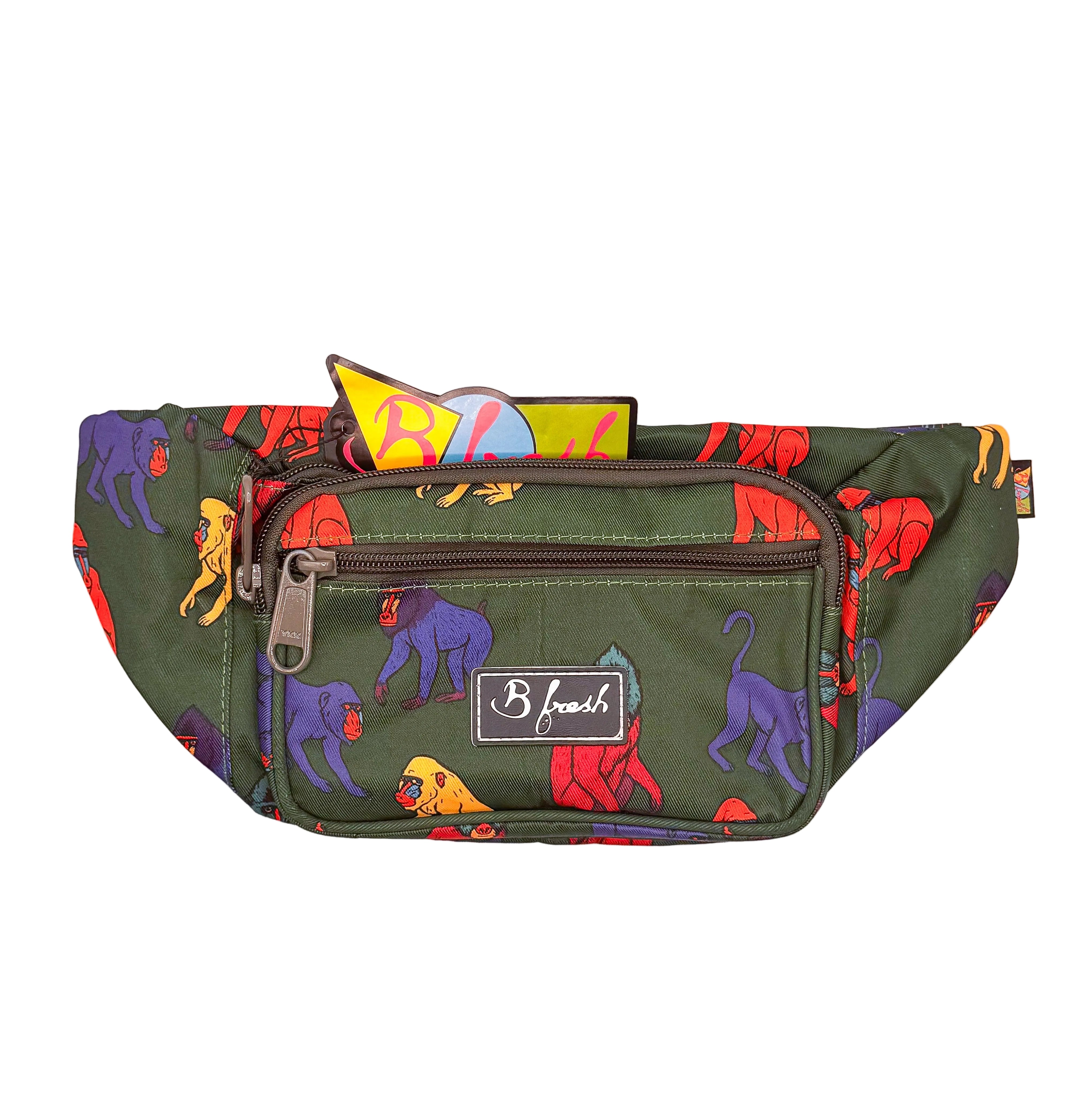 Green and Colorful Monkey bag 