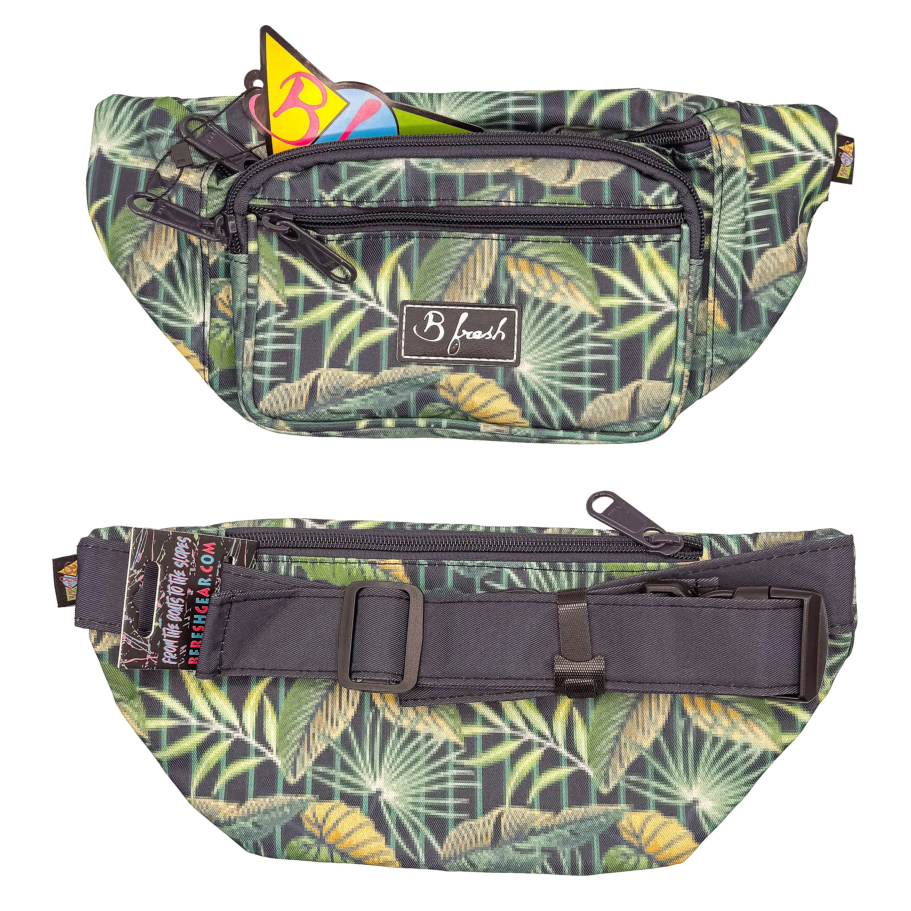 Green and Leafy Waist Bag