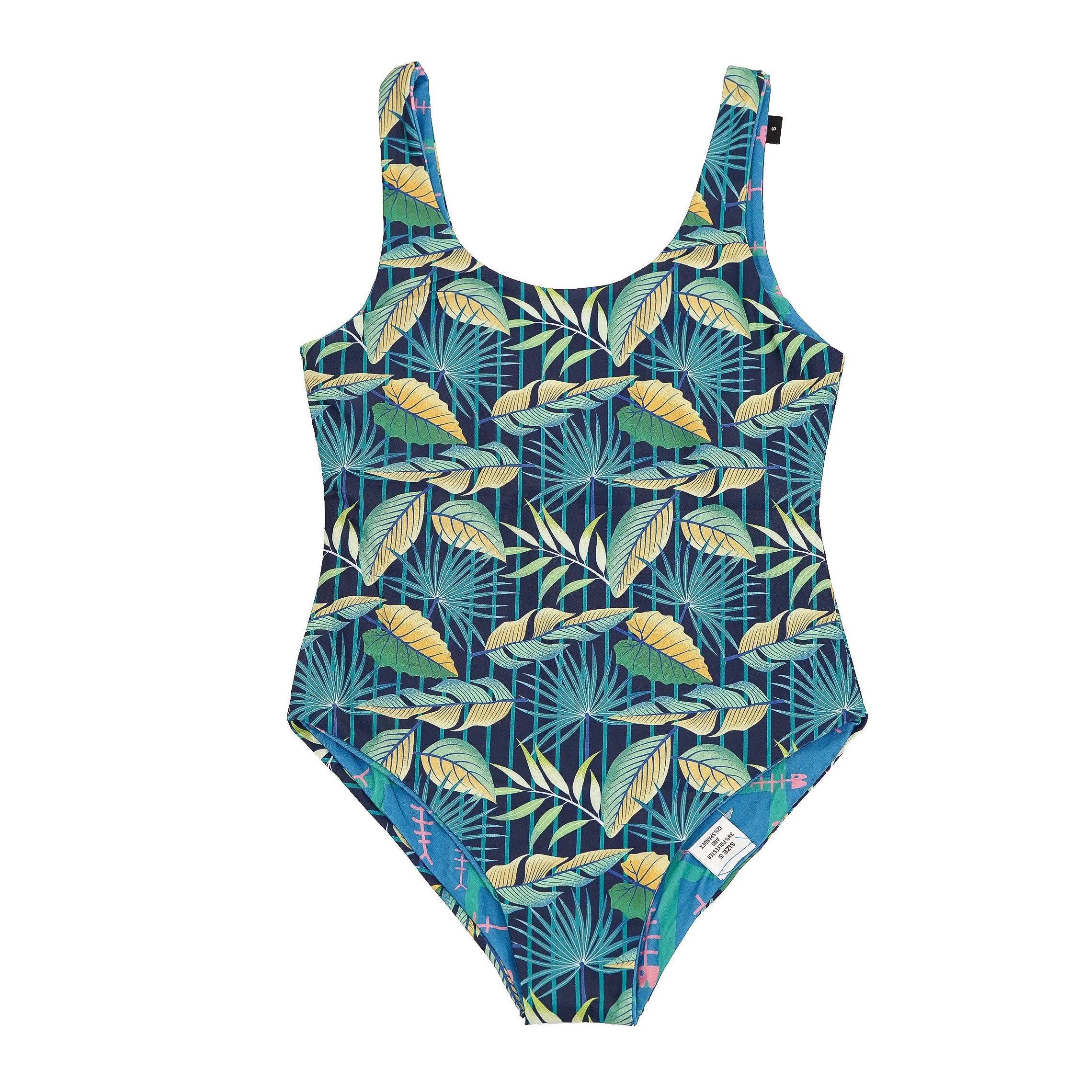 Tropical leafy green suit 