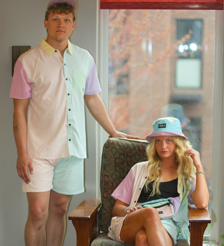 pastel pinstripes for church or the bbq