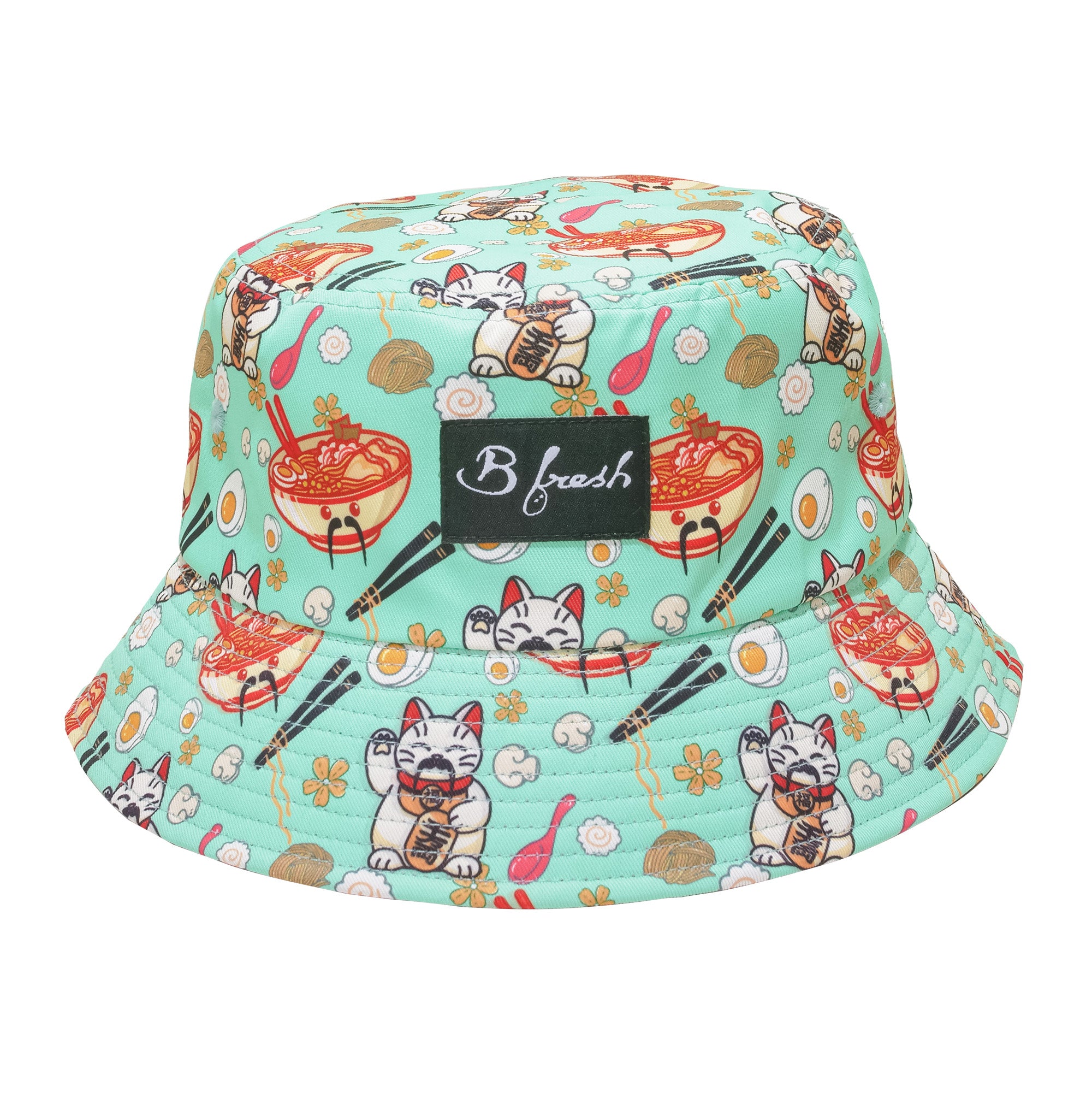 Ramen print bucket hat