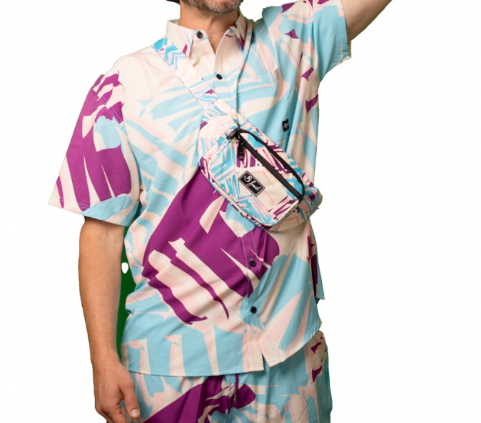 abstract festival style fanny pack