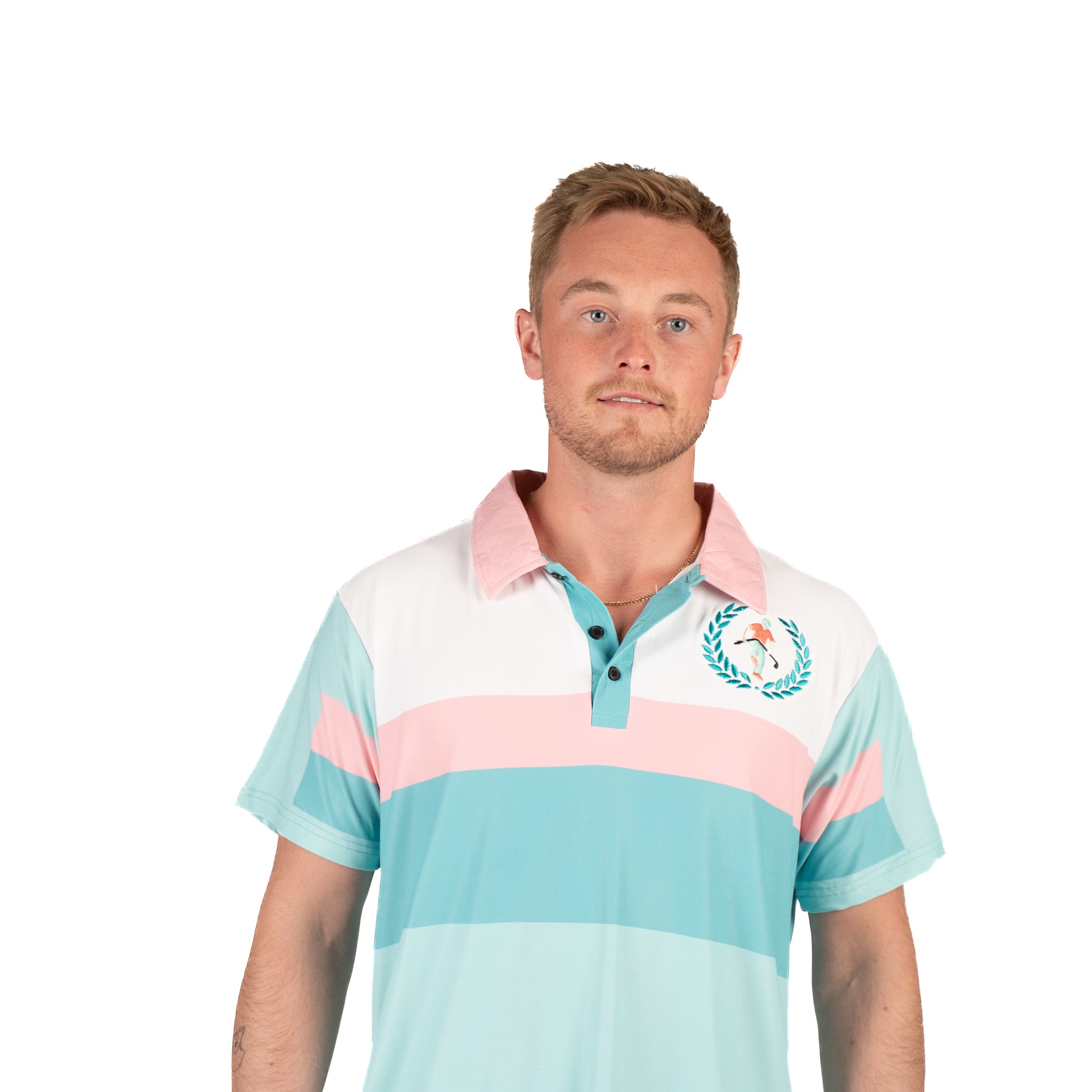 Miami color-way golf polo