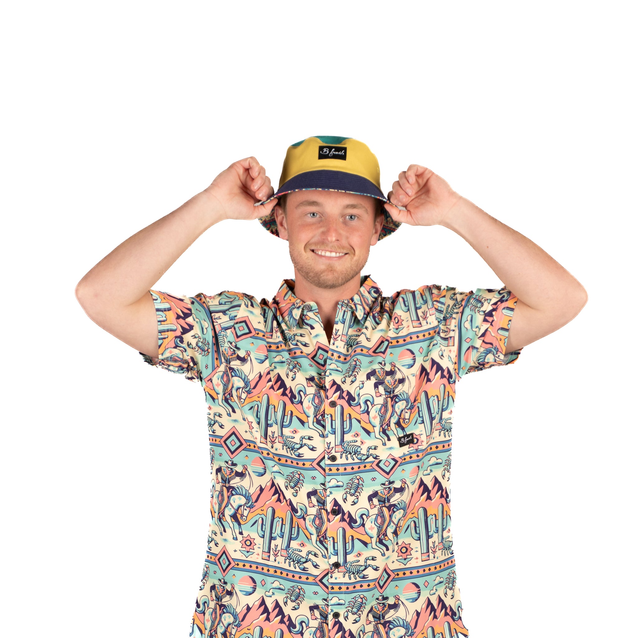 Southwestern button down stretch shirt