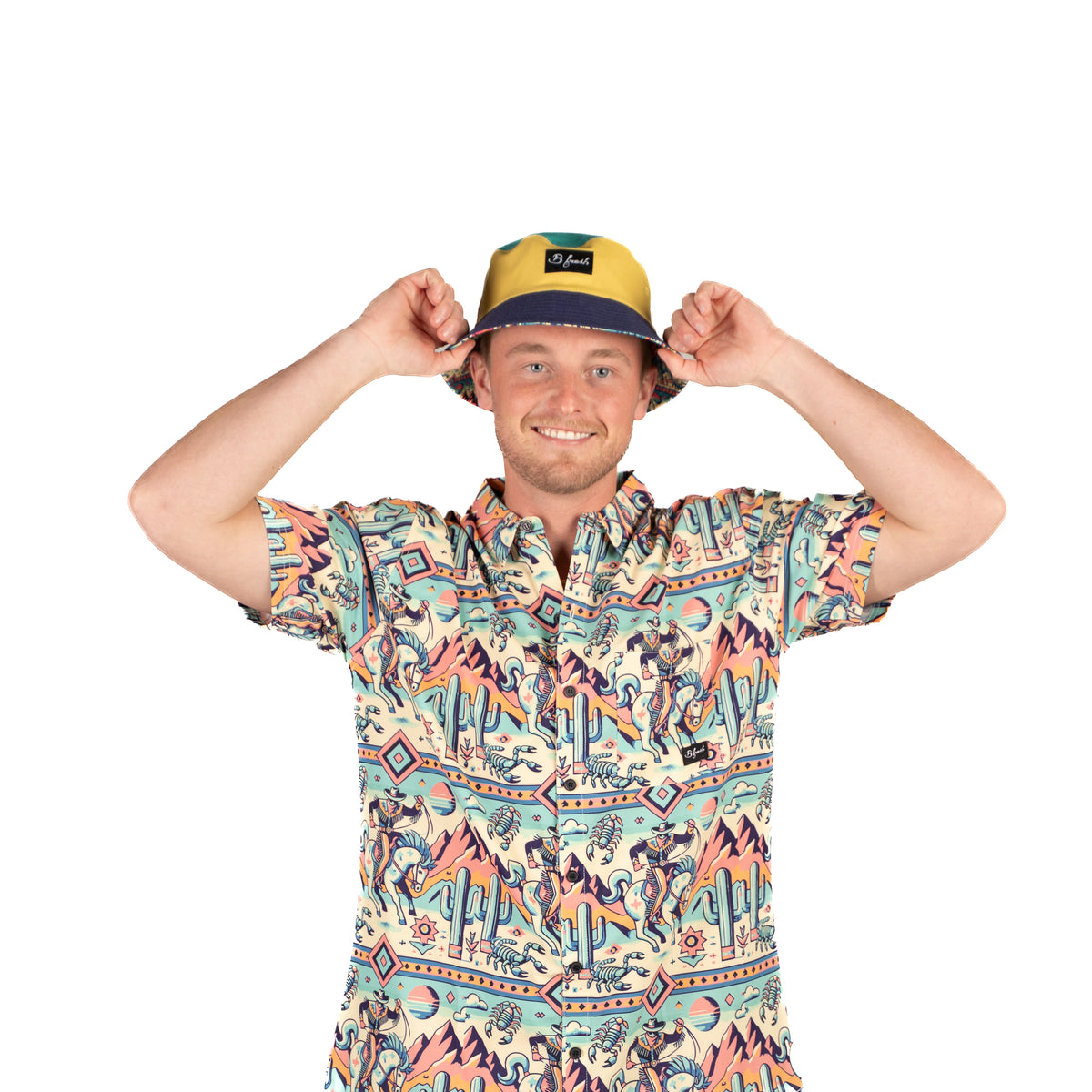 Southwestern button down stretch shirt