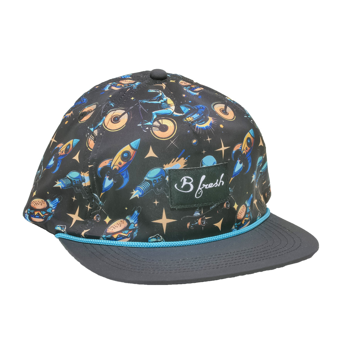 crushable nylon hat with Alien print 