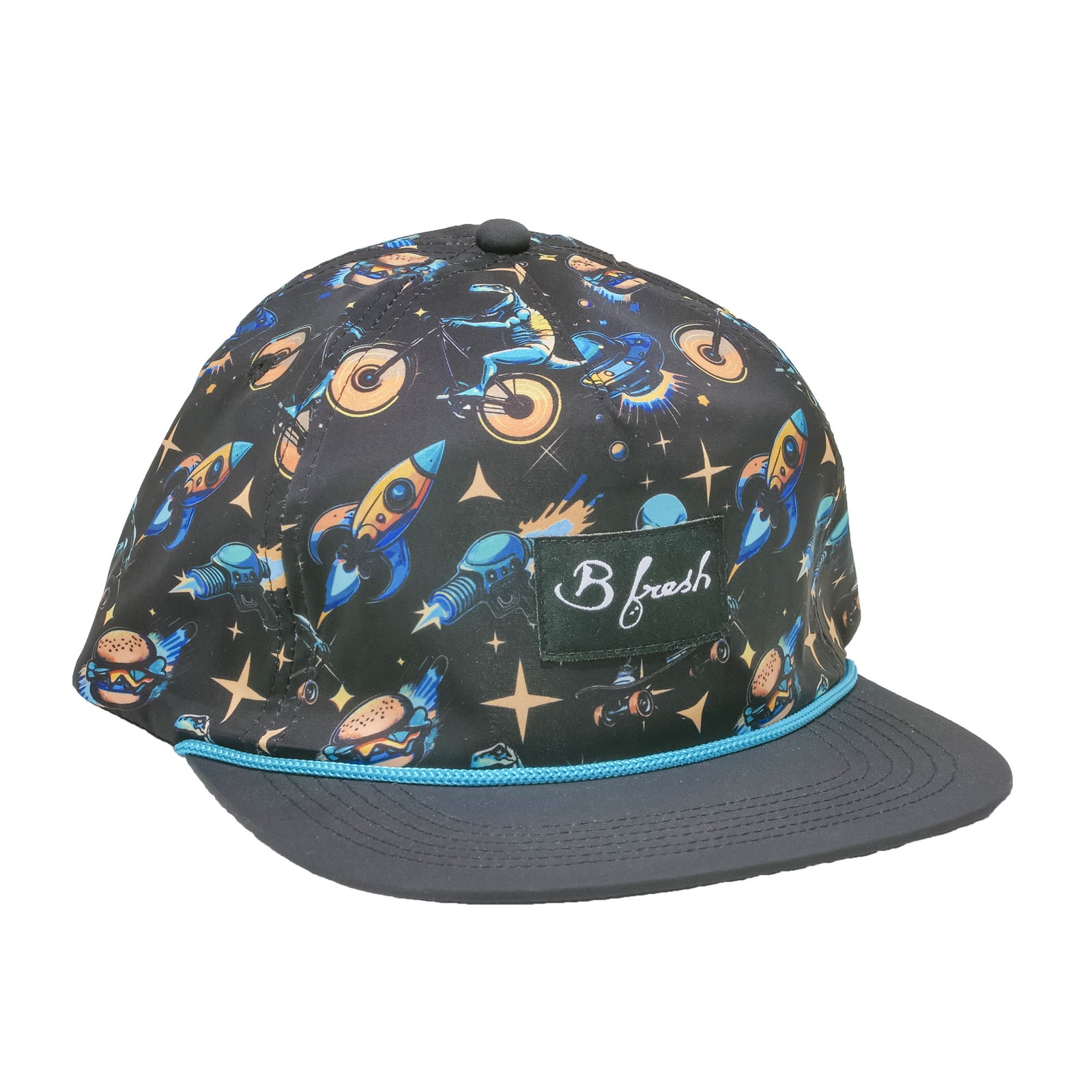 crushable nylon hat with Alien print 