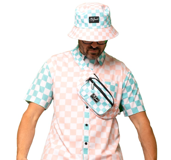 dope checkerboard bucket hat