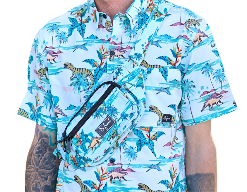 fanny pack with dino print perfect for festivals