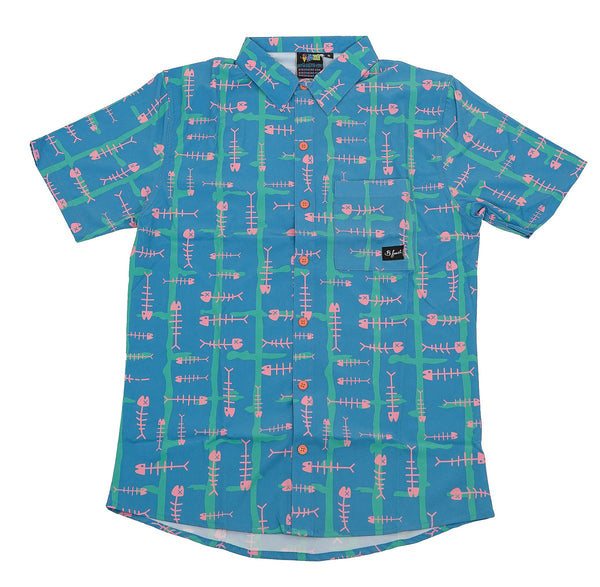 pink and blue collared shirt