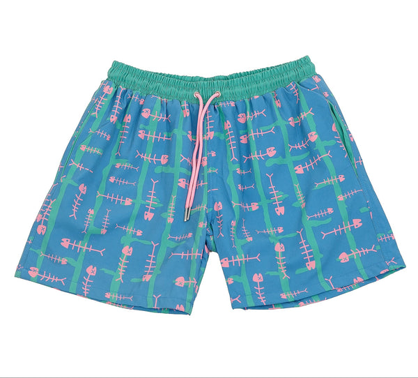 Fish Bones Quick-Dry Swim Trunks