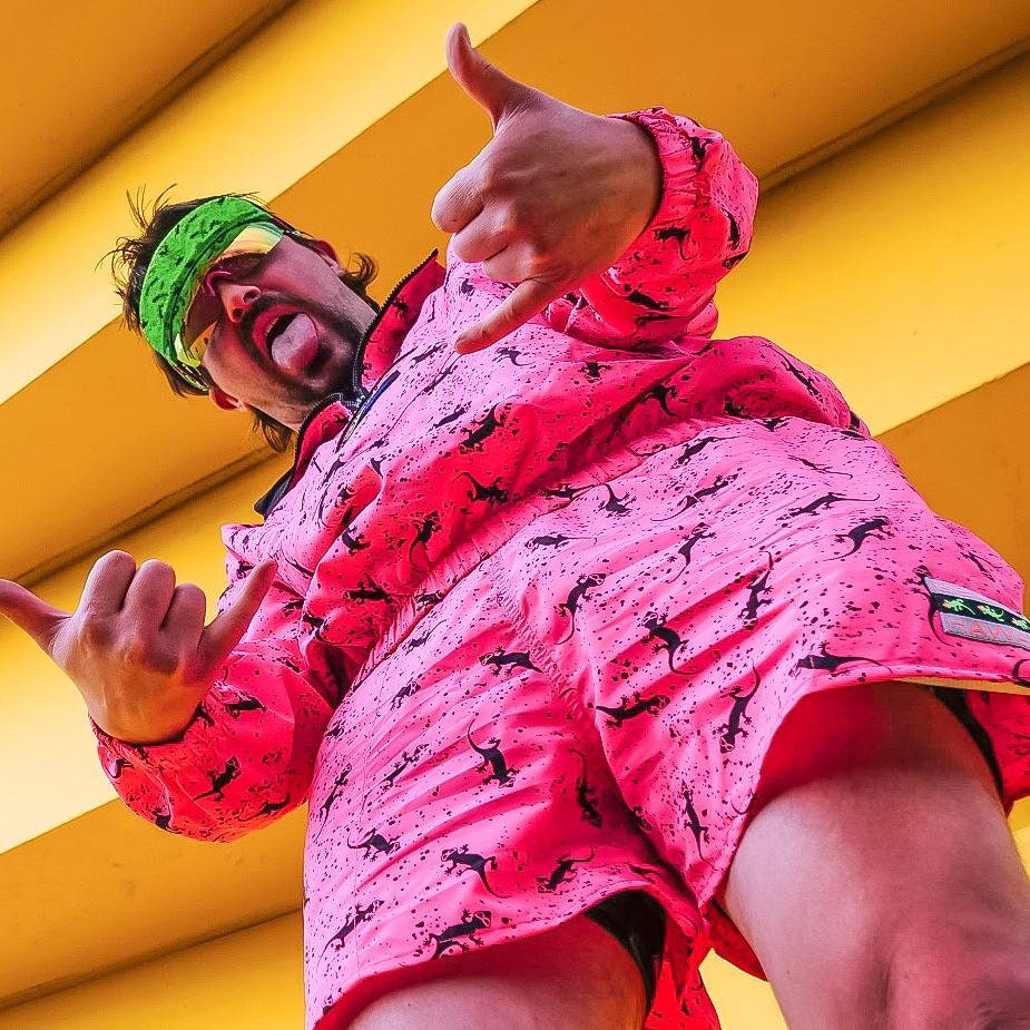 GECKO HAWAII Neon Green Visor Shade Sunglasses