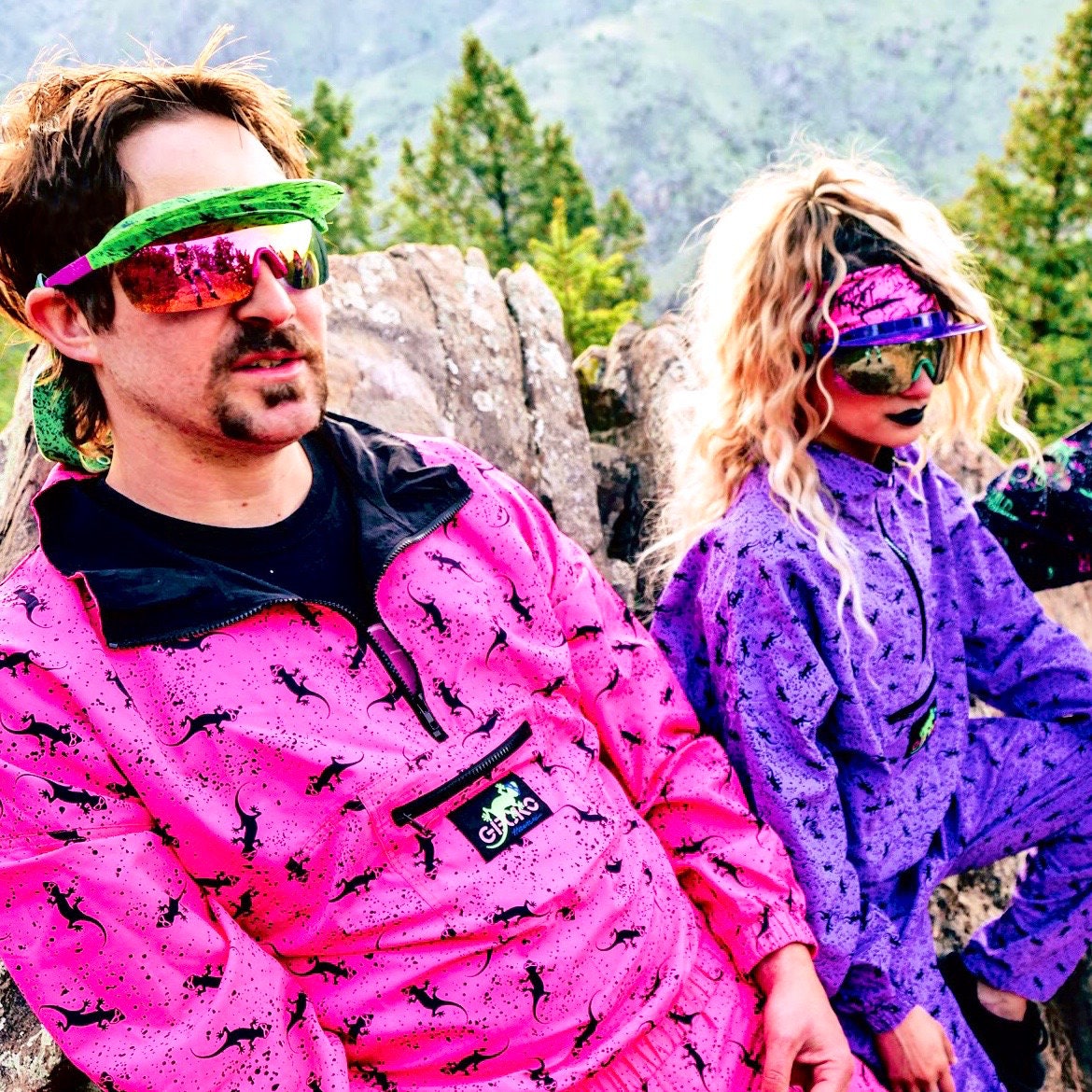 GECKO HAWAII Neon Green Visor Shade Sunglasses