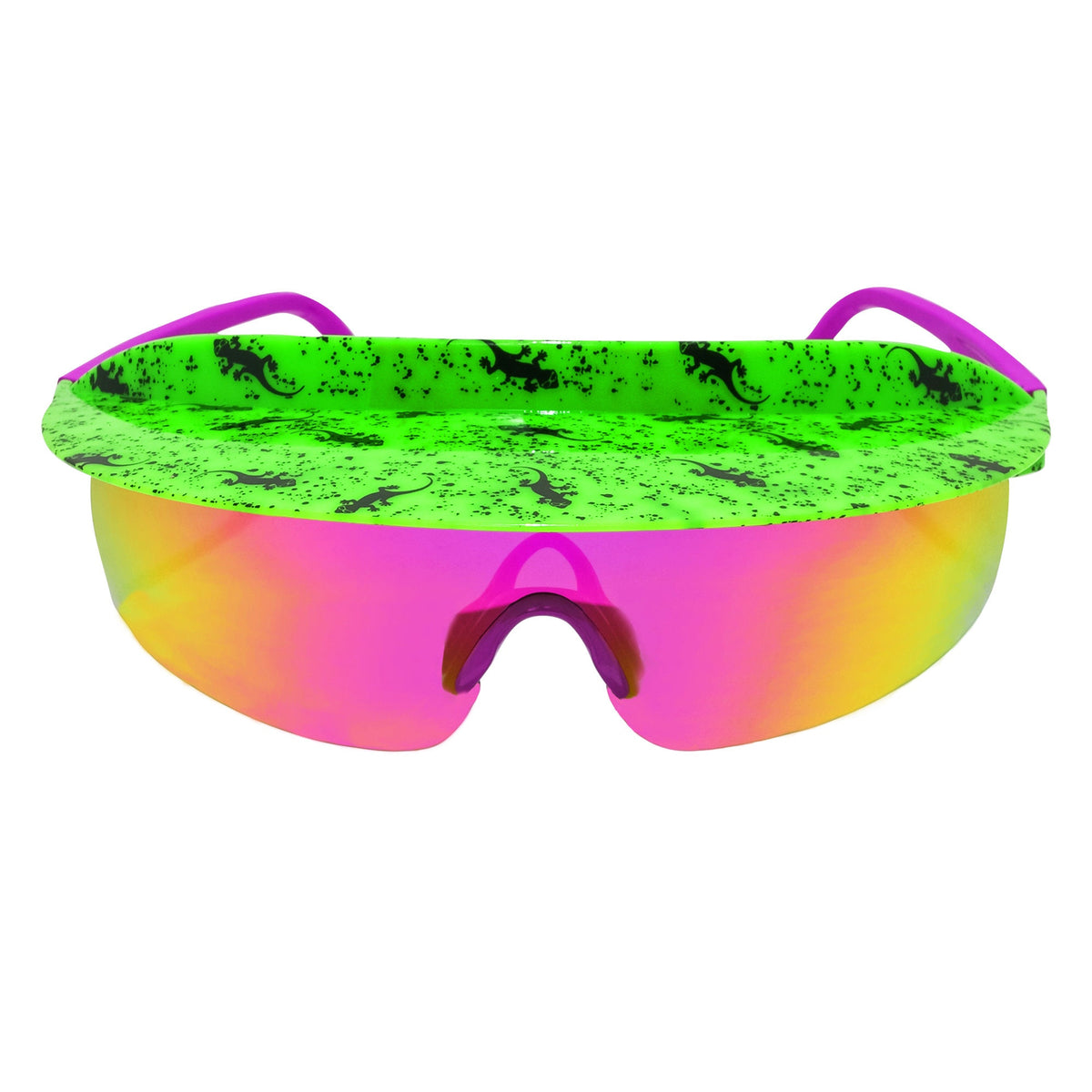 GECKO HAWAII Neon Green Visor Shade Sunglasses