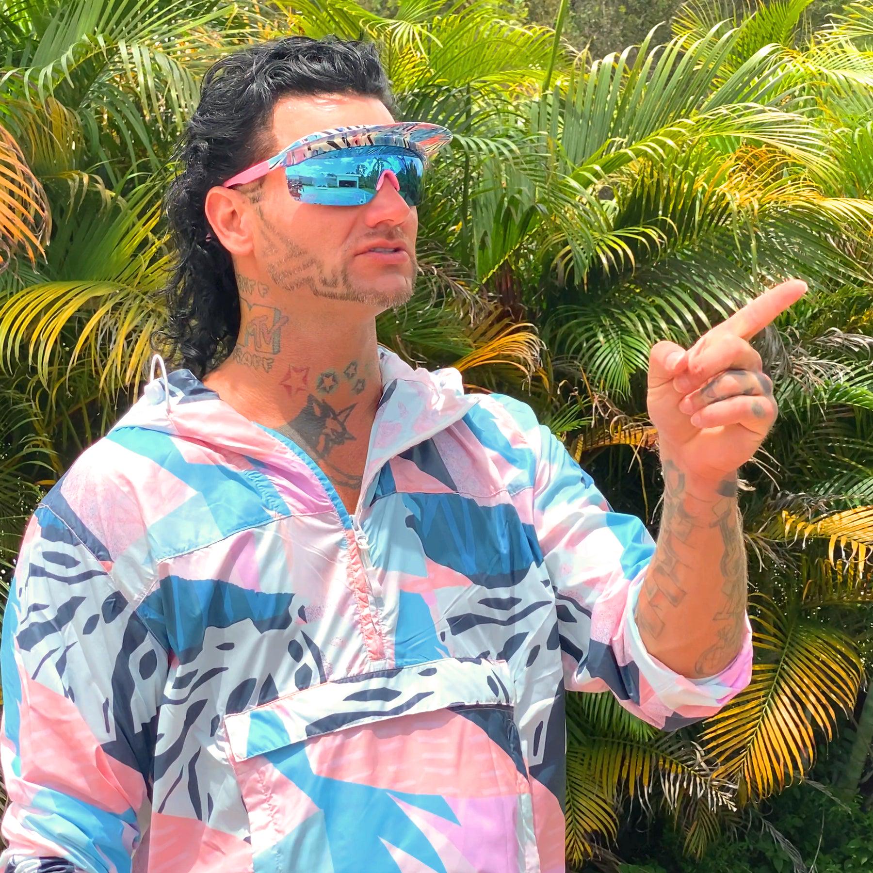 Flamingo Visor Sunglasses - B Fresh Gear - 80s Sunglasses - Shop Now