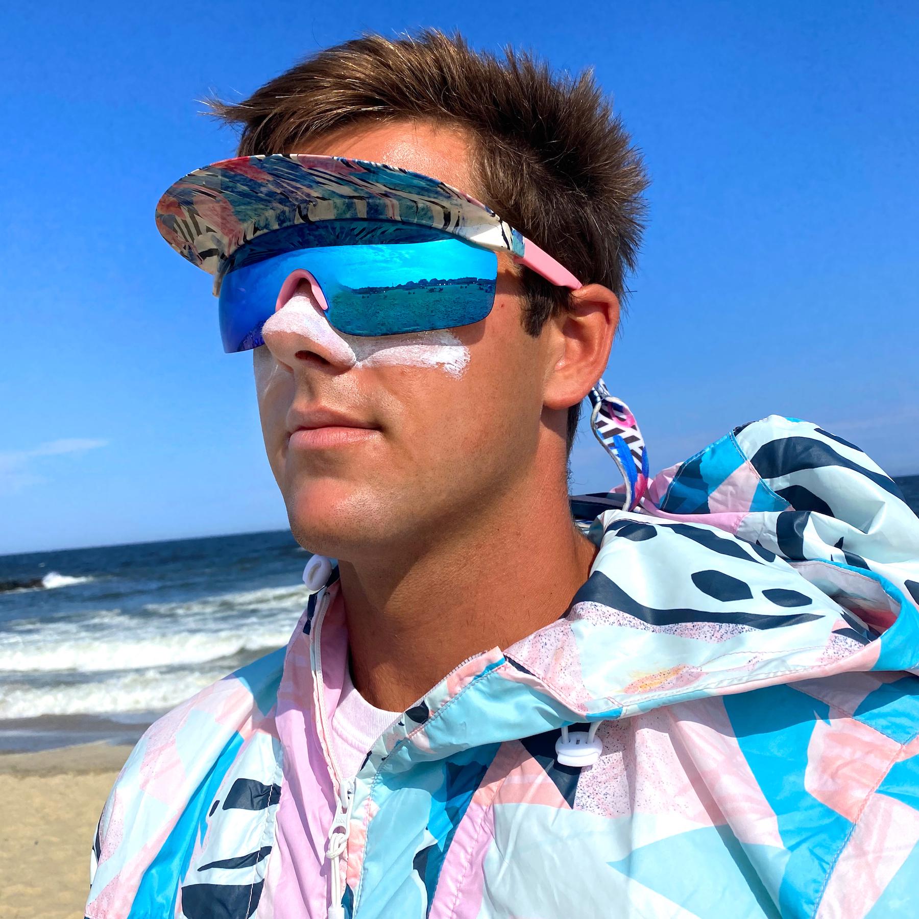 Flamingo Visor Sunglasses - B Fresh Gear - 80s Sunglasses - Shop Now