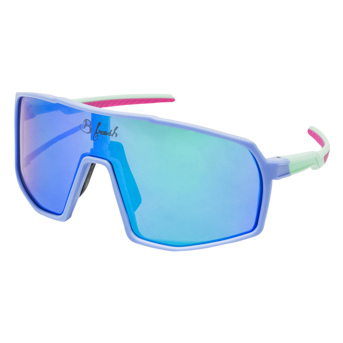 Mountain biking, skiing, volleyball sunglasses with interchangaeble lenses. Polarized and UV400, lavender, green, pink, sports sunglasses. 
