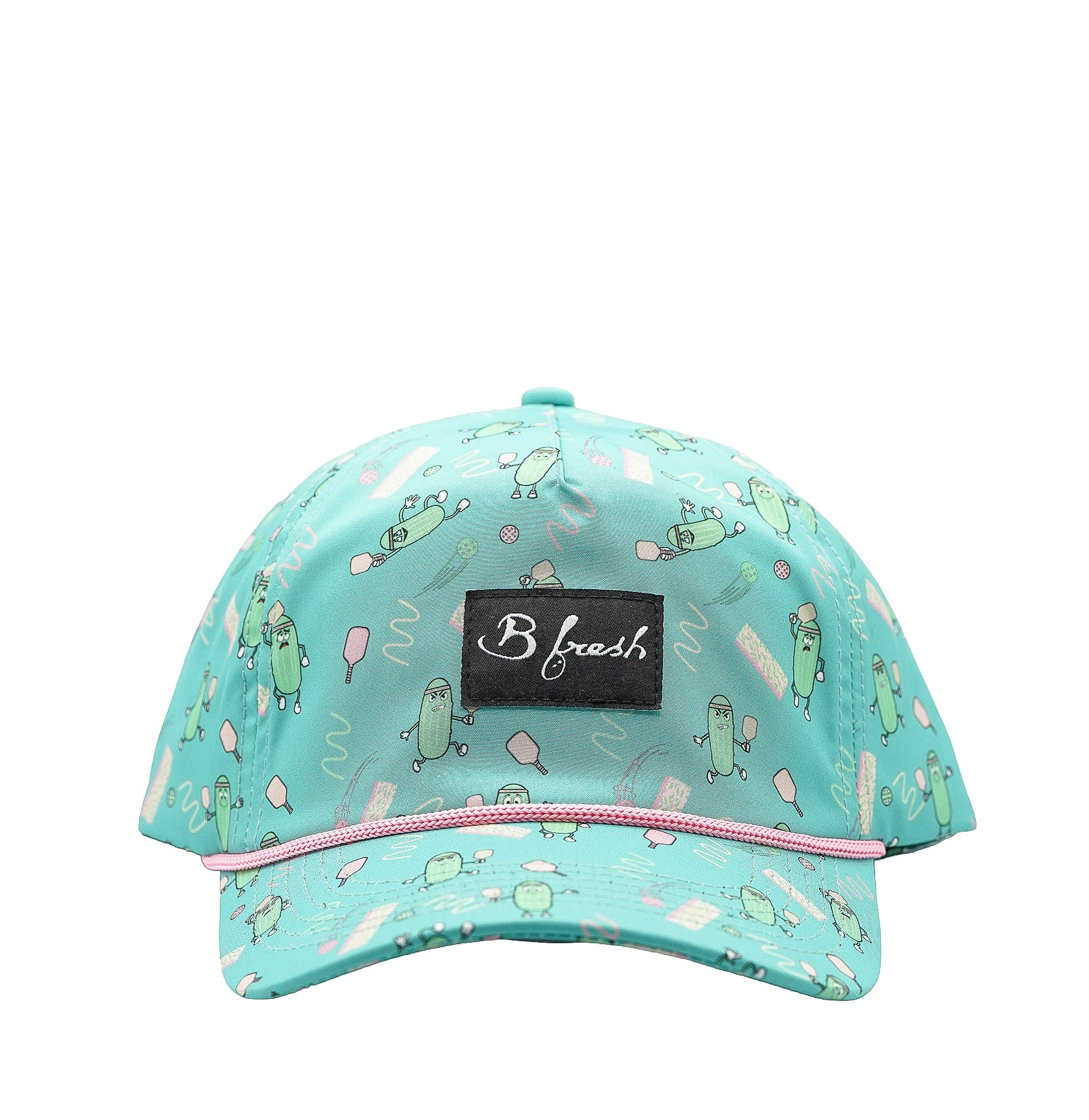 light green and pink crushable hat 