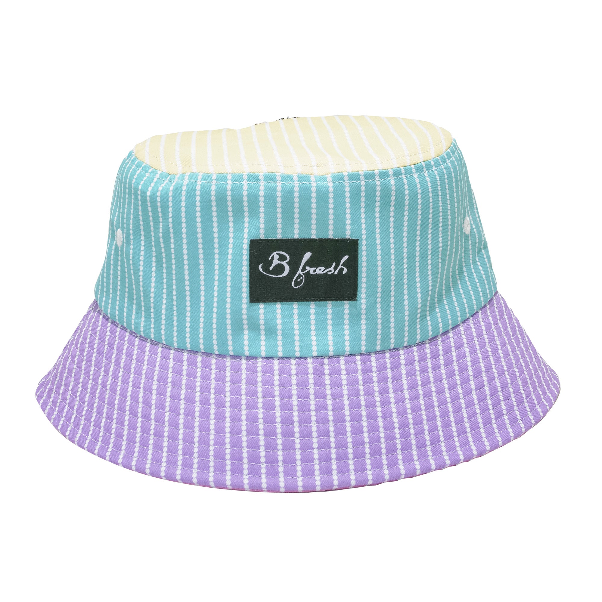 pastel pinstripe bucket hat reversible 