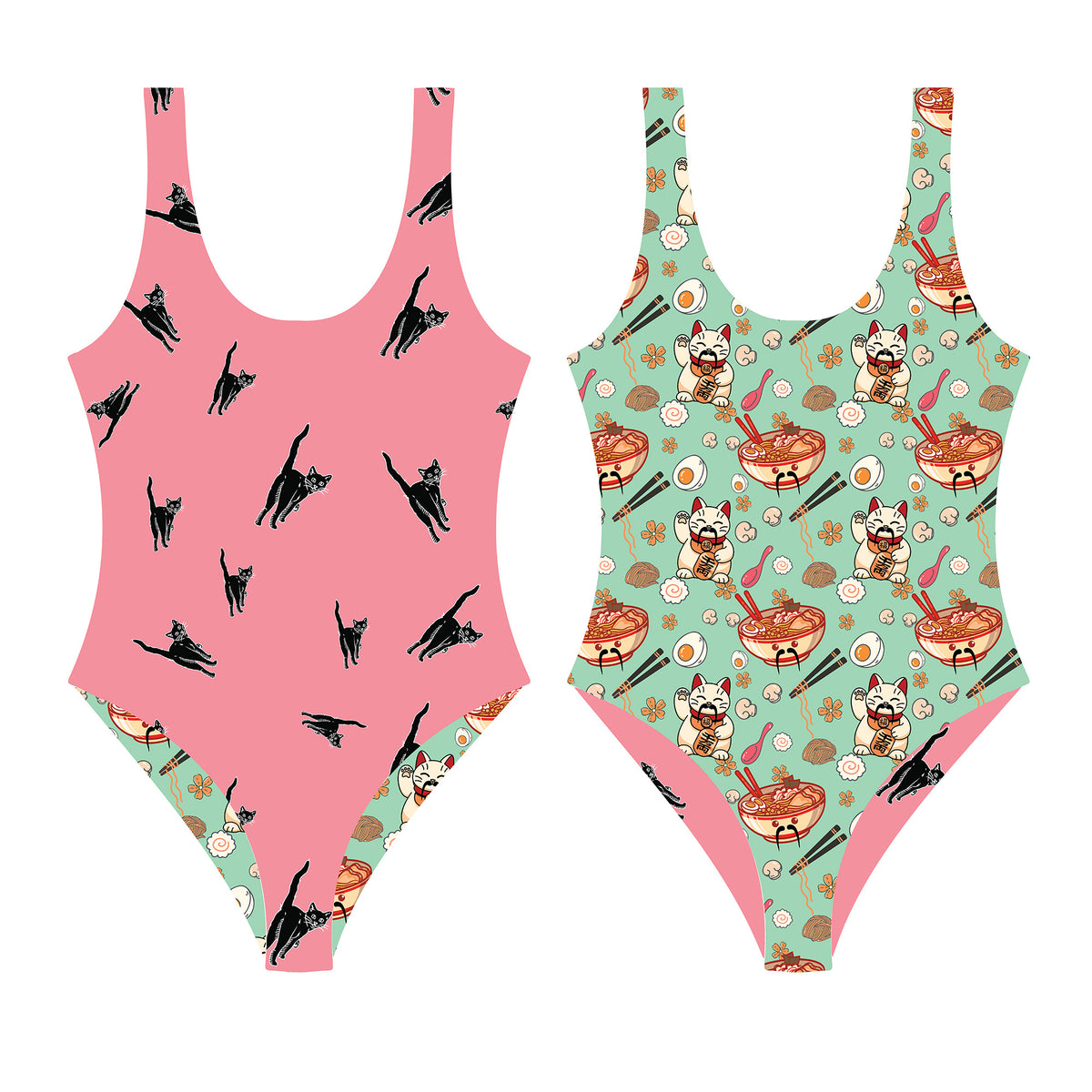Hot Ramen - Reversible Swimwear