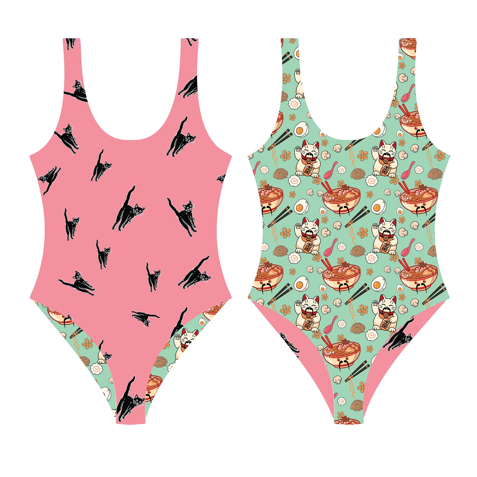 Hot Ramen - Reversible Swimwear