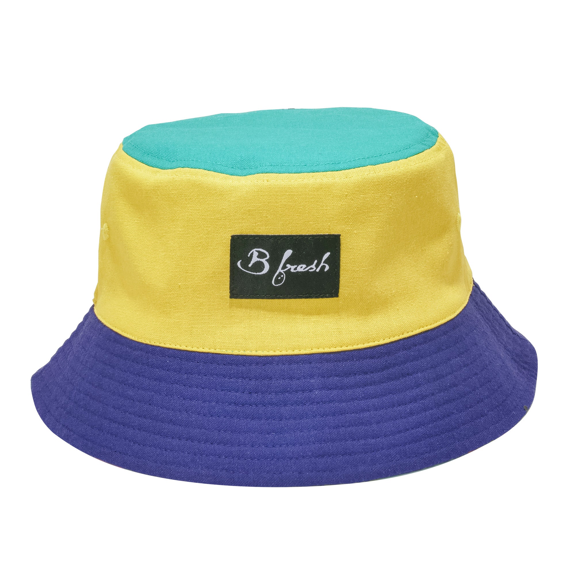 reversible color blocked bucket hat