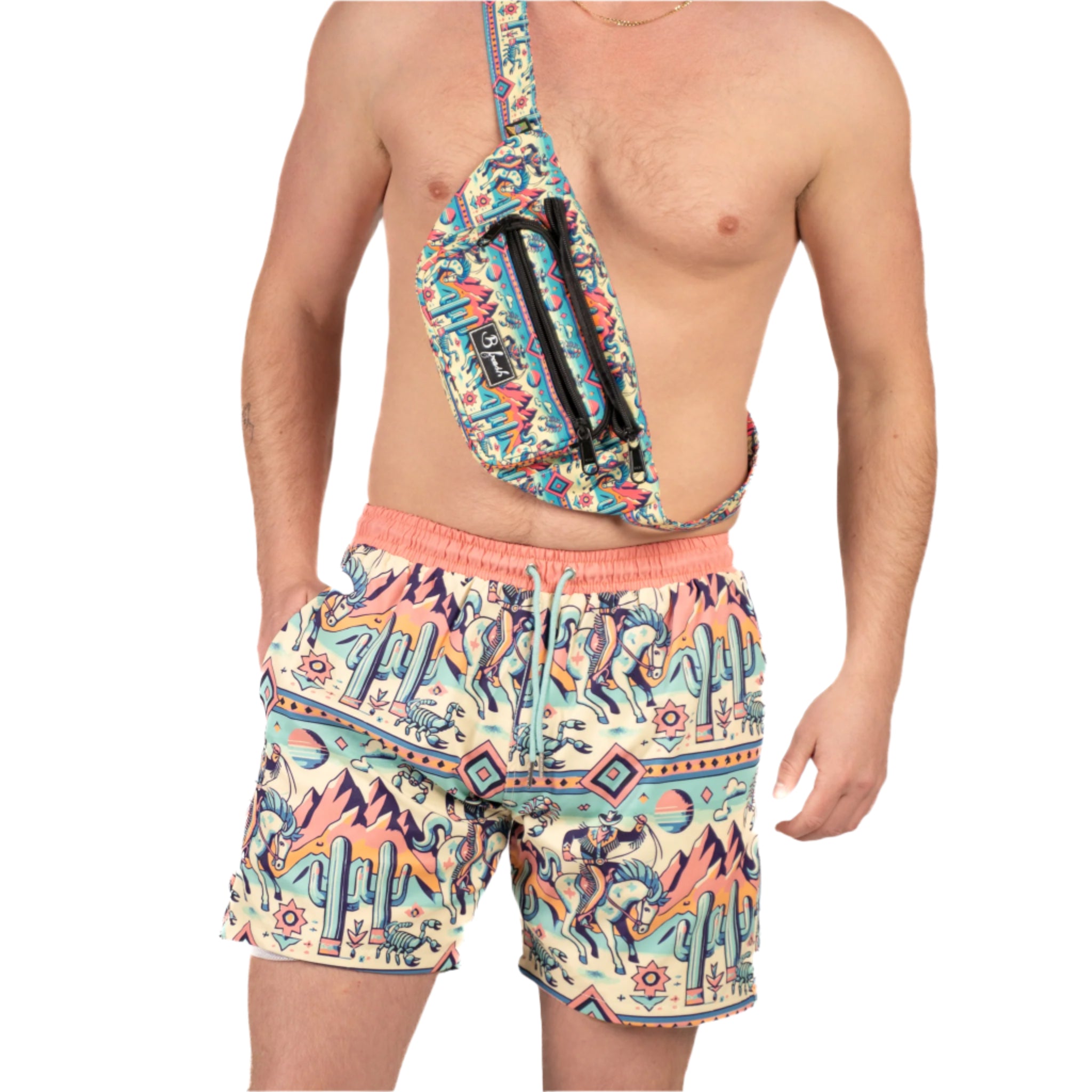 dope fanny pack with cowboy print
