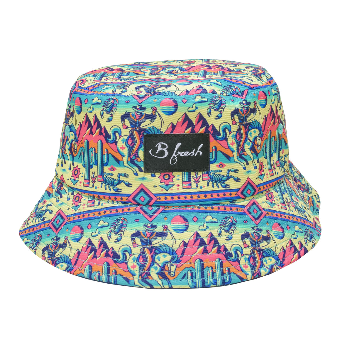 Giddy up western themed bucket hat